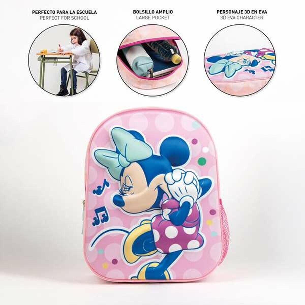 Zaino Scuola 3D Minnie Mouse Rosa 4/5