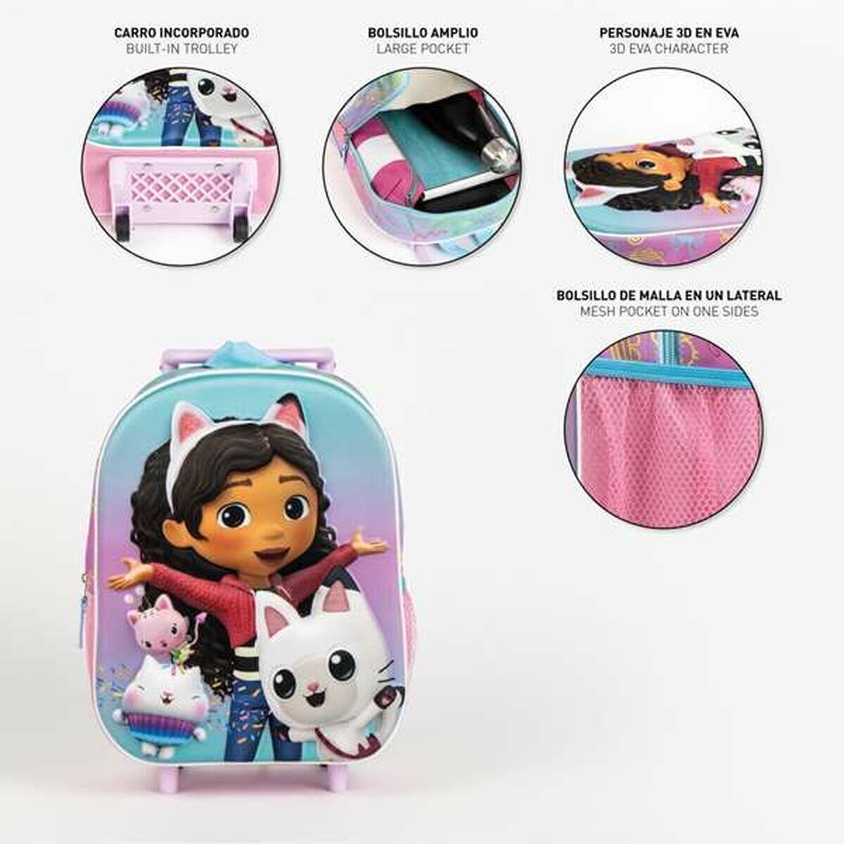 Trolley per la Scuola 3D Gabby's Dollhouse 67 % Poliestere 4/5