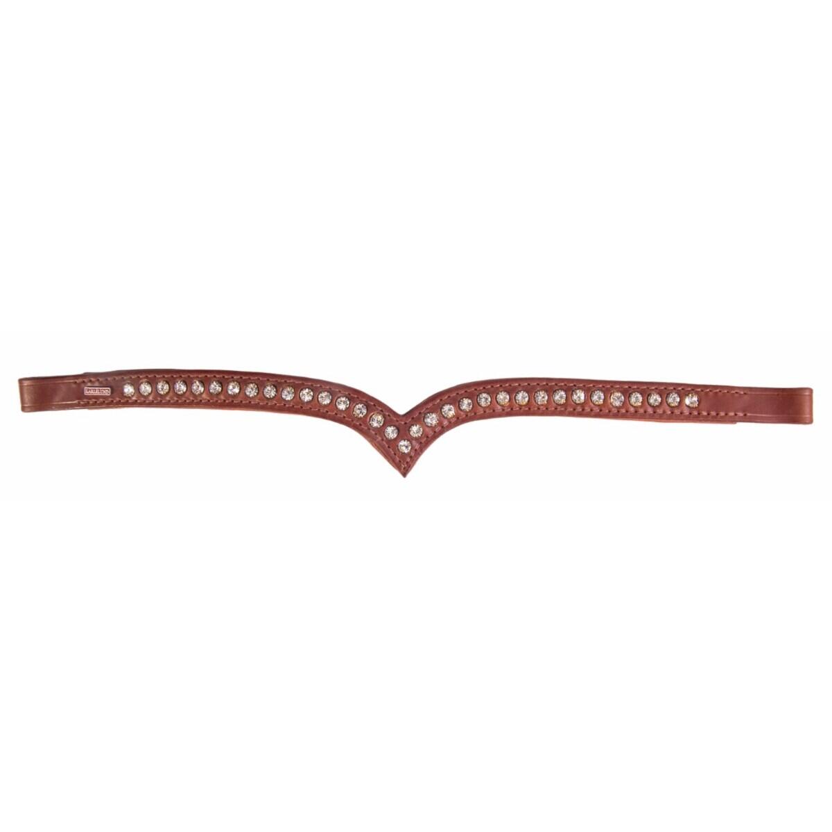 Karlslund - Frontal Pour Cheval 4 Rangées De Cristaux Karlslund Kombi - Bridon - Blanc|marron - Taille Unique - Decathlon