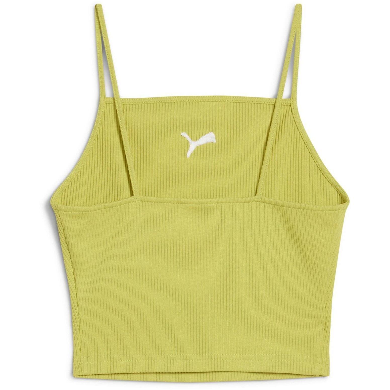 Maillot de corps Puma Wardrobe Ess Ribbed Tank Top, Vert, Femmes 5/5