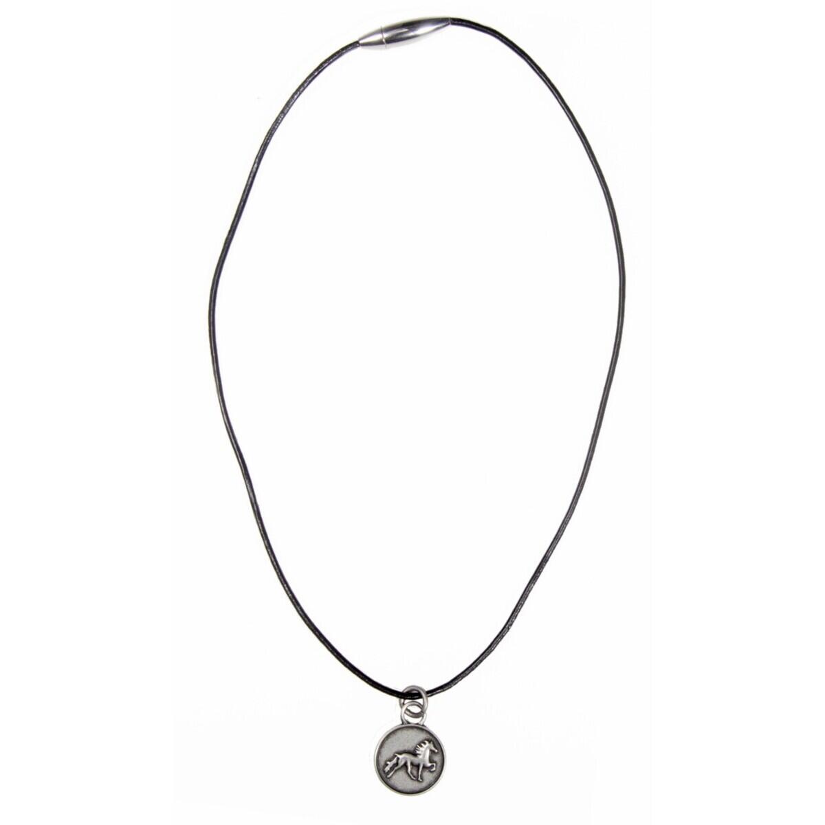 Collier en cuir pendentif cheval Karlslund 2/2