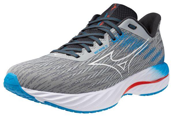 Chaussures Running Mizuno Wave Inspire 21 Gris/Bleu Homme 7/7