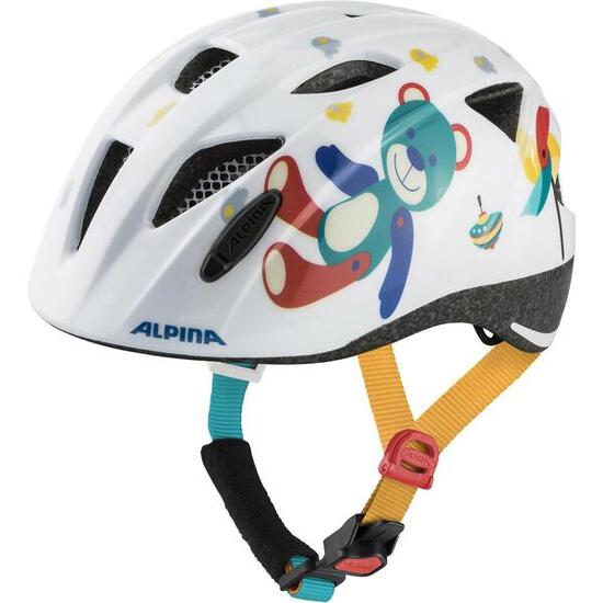 Olympische Sportbekleidung Alpina Kinderhelm Ximo White Bear 47-51 Glanz