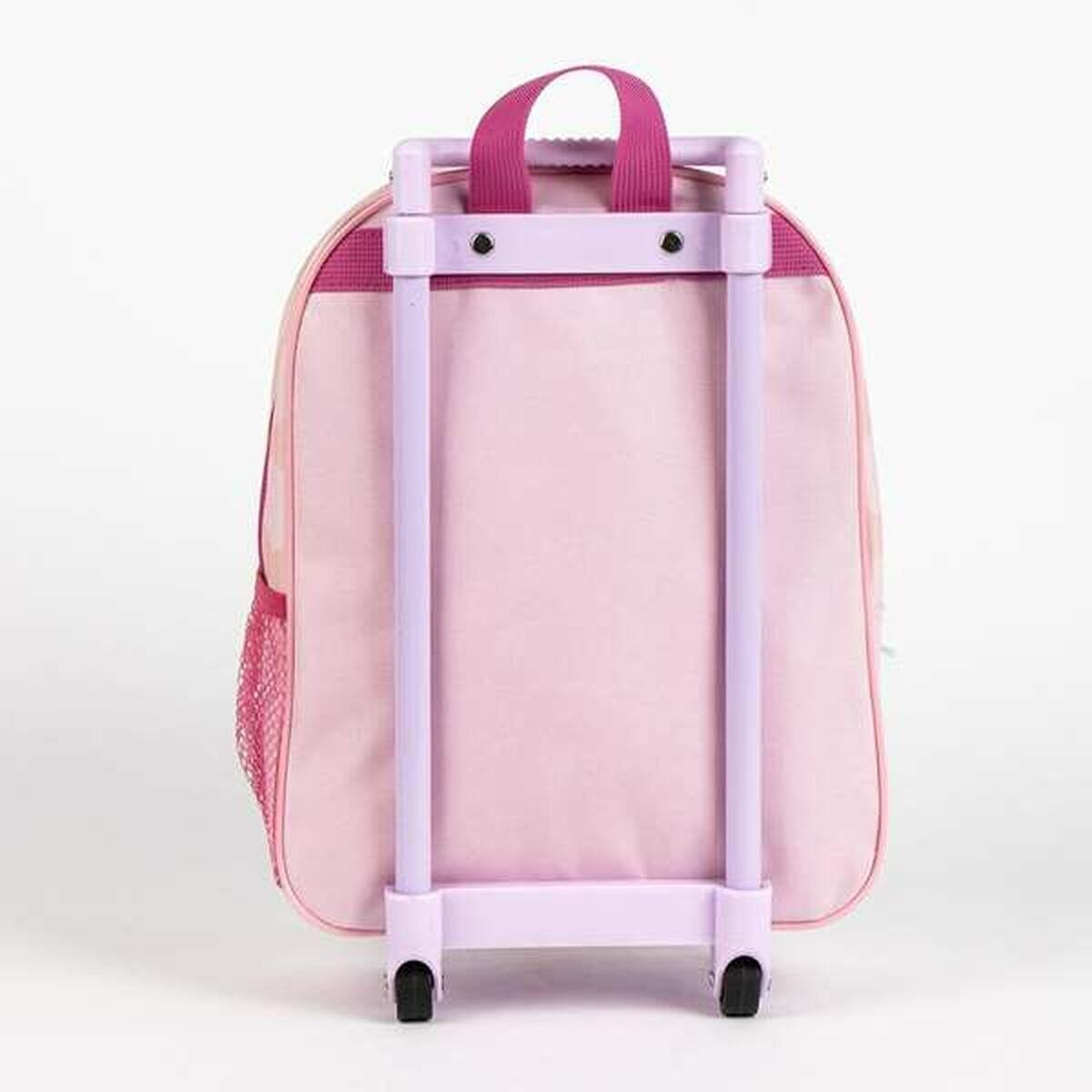 Mochila Escolar 3D con Ruedas Minnie Mouse Rosa 2/5