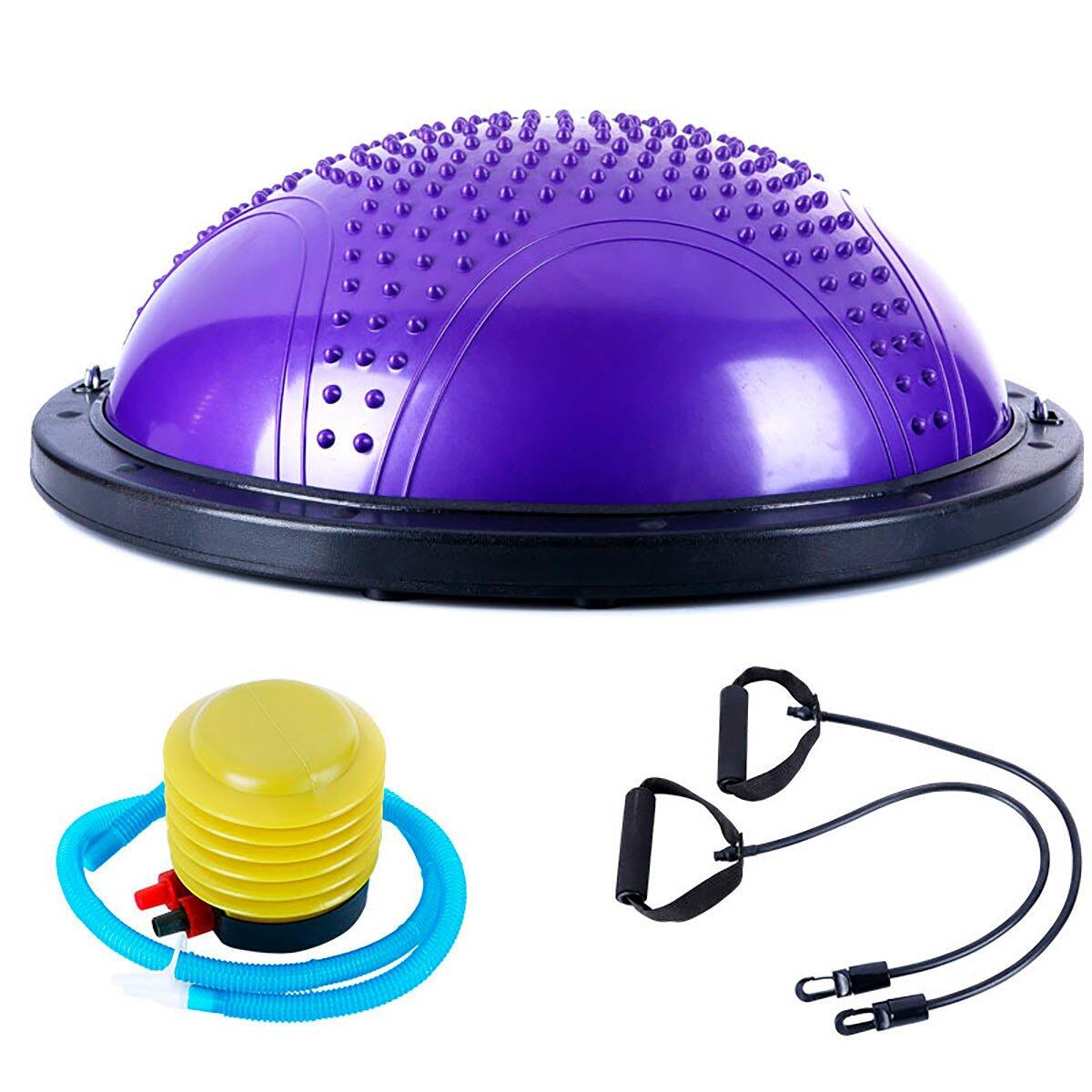 Fitness Tech - Bosu Balle De Yoga Violette 58cm - Plateau D'Équilibre - Violet - Taille Unique - Decathlon