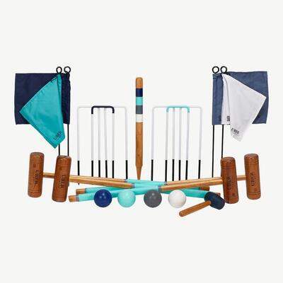 Engelse tuin croquet set - tuinspel - met luxe draagtas ontworpen in uk
