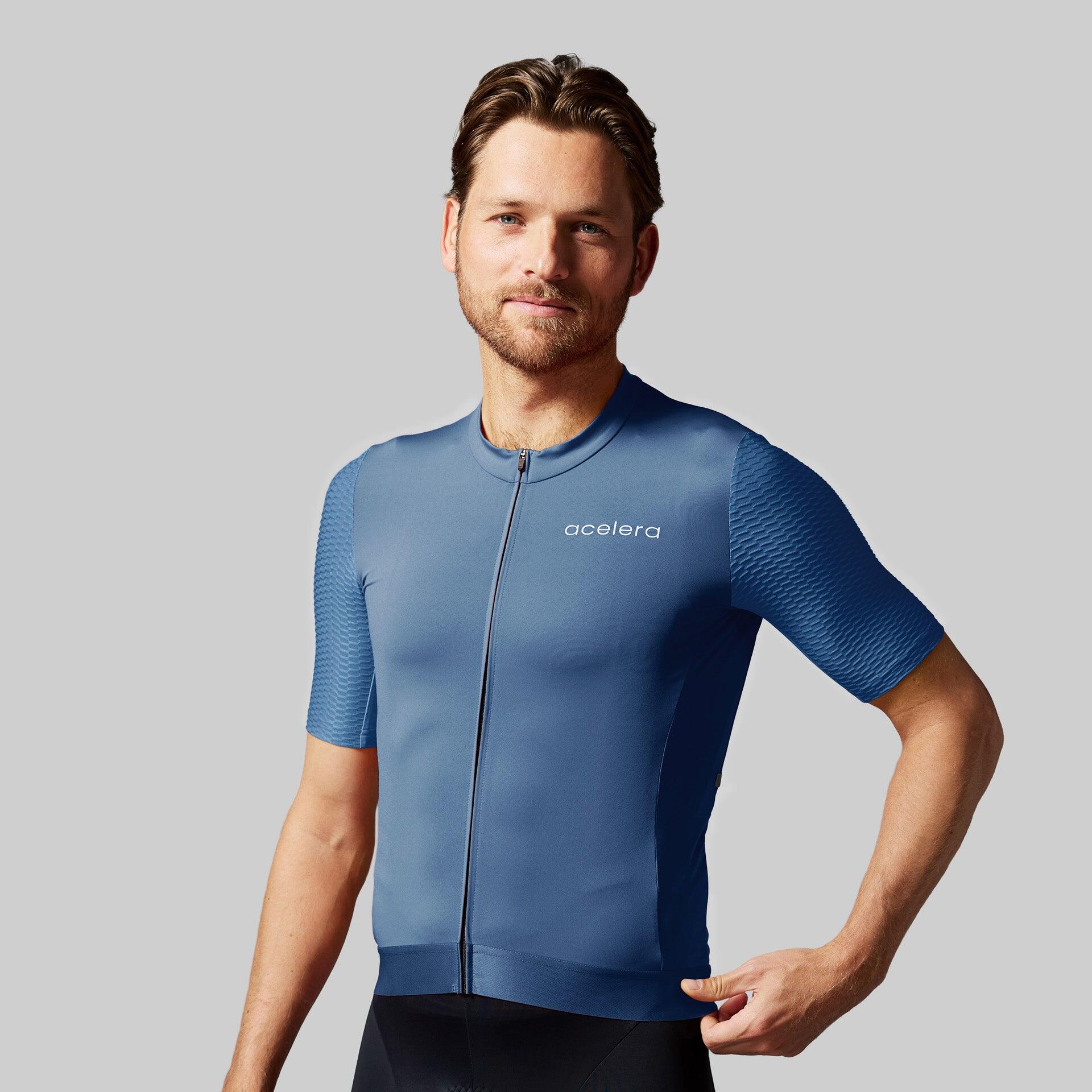 Acelera - Pro Maillot Cyclisme Homme Été Manches Courtes Respirant Jersey Vélo Route - Maillot Manches Courtes - Bleu - 48 Xl - Decathlon