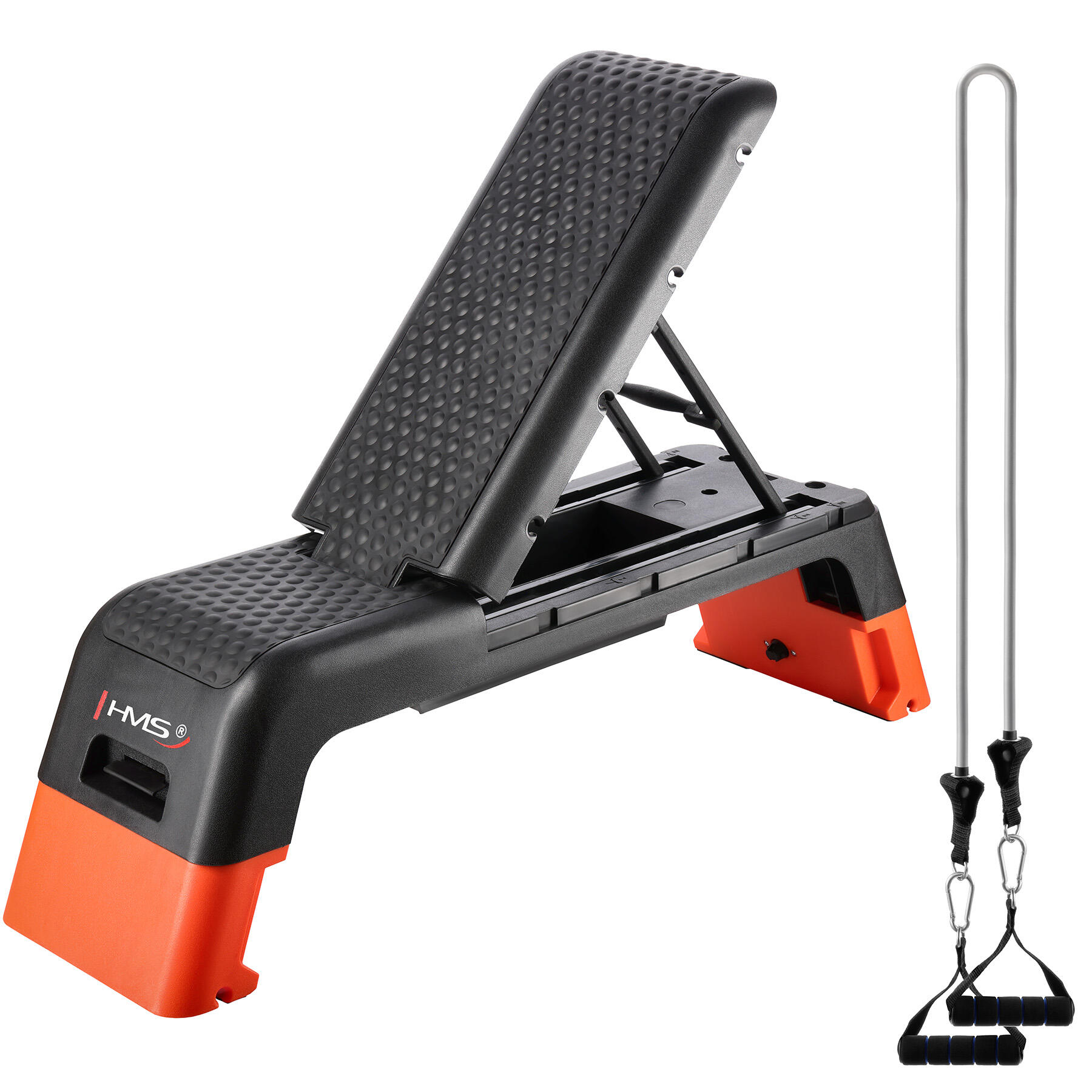 Regulowany Step Fitness Pro - Czarny/Pomarańczowy 1/7