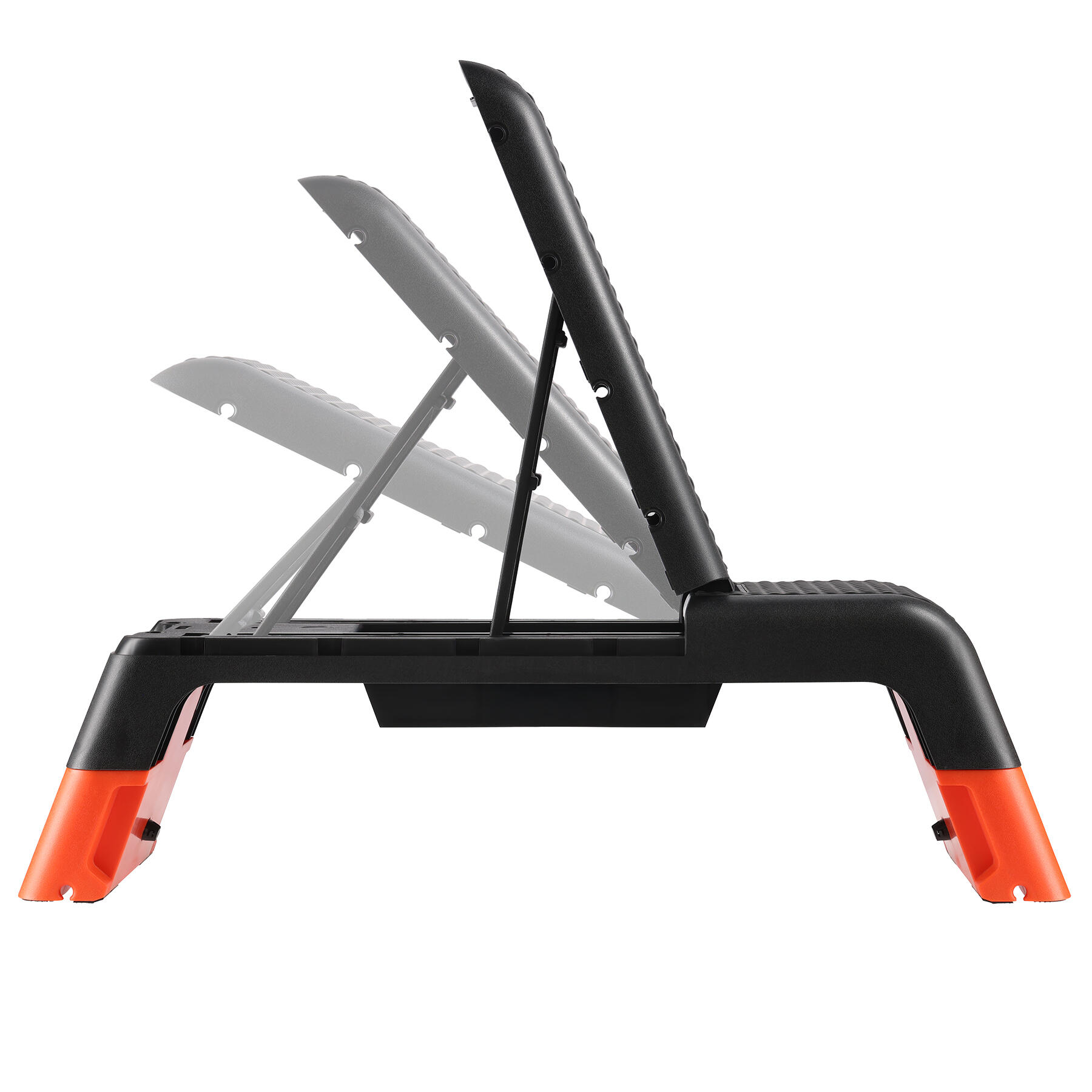 Verstelbare Fitness Step Pro - Zwart/Oranje 5/7