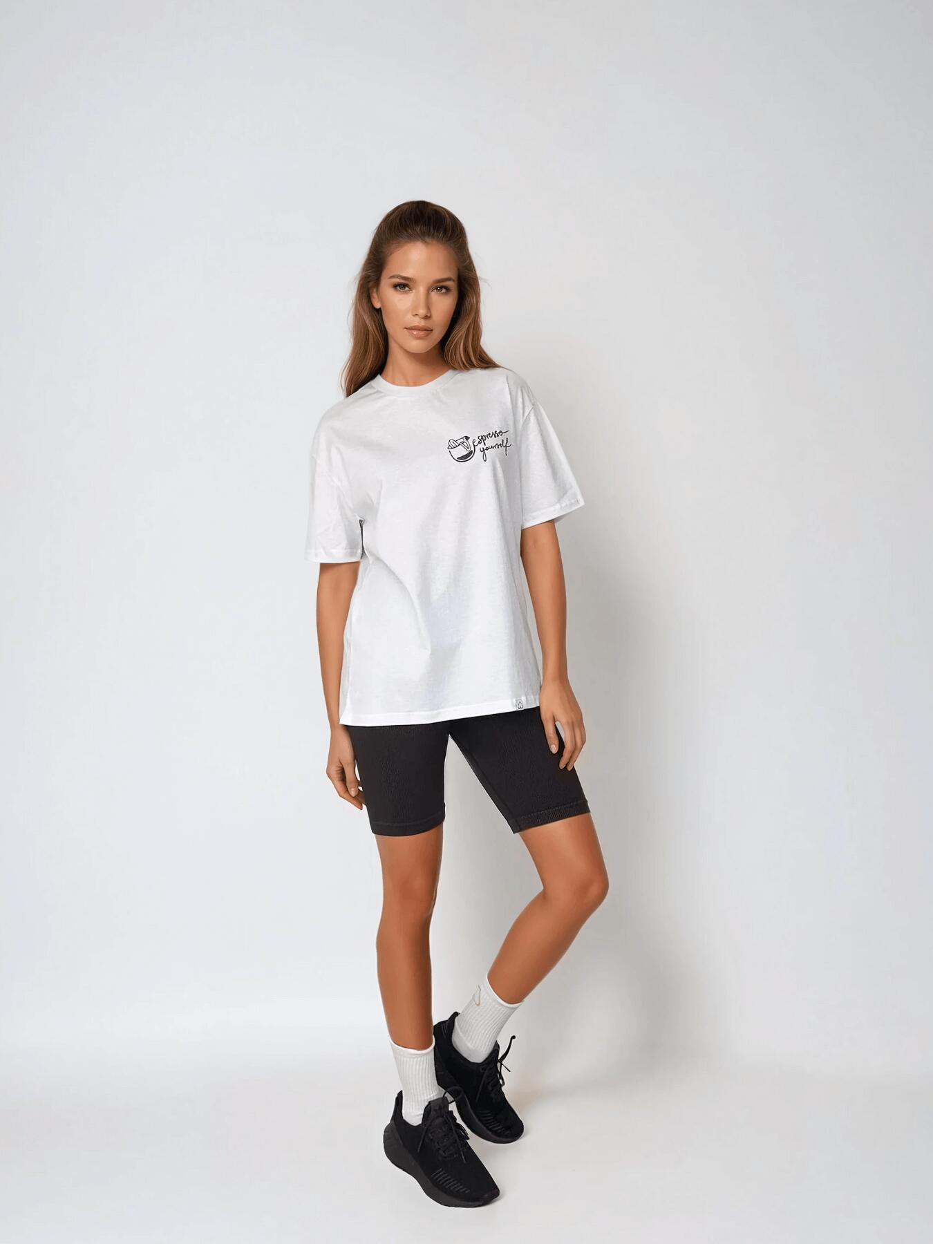 Biały T-shirt Damski Espresso Yourself BeShaped 7/7