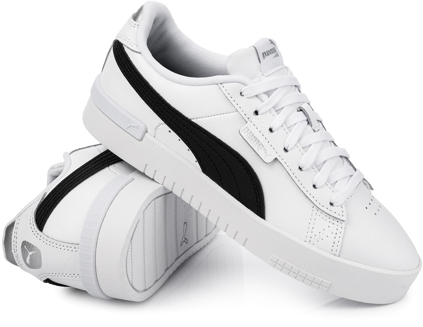 Damskie buty sportowe niskie skórzane biało czarne PUMA JADA 4/7