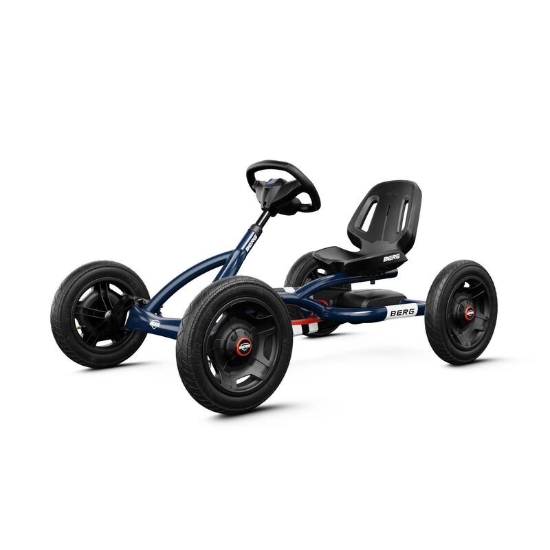 Gokart z regulowanym siedzeniem i oponami pneumatycznymi Buddy Classic Blue BERG