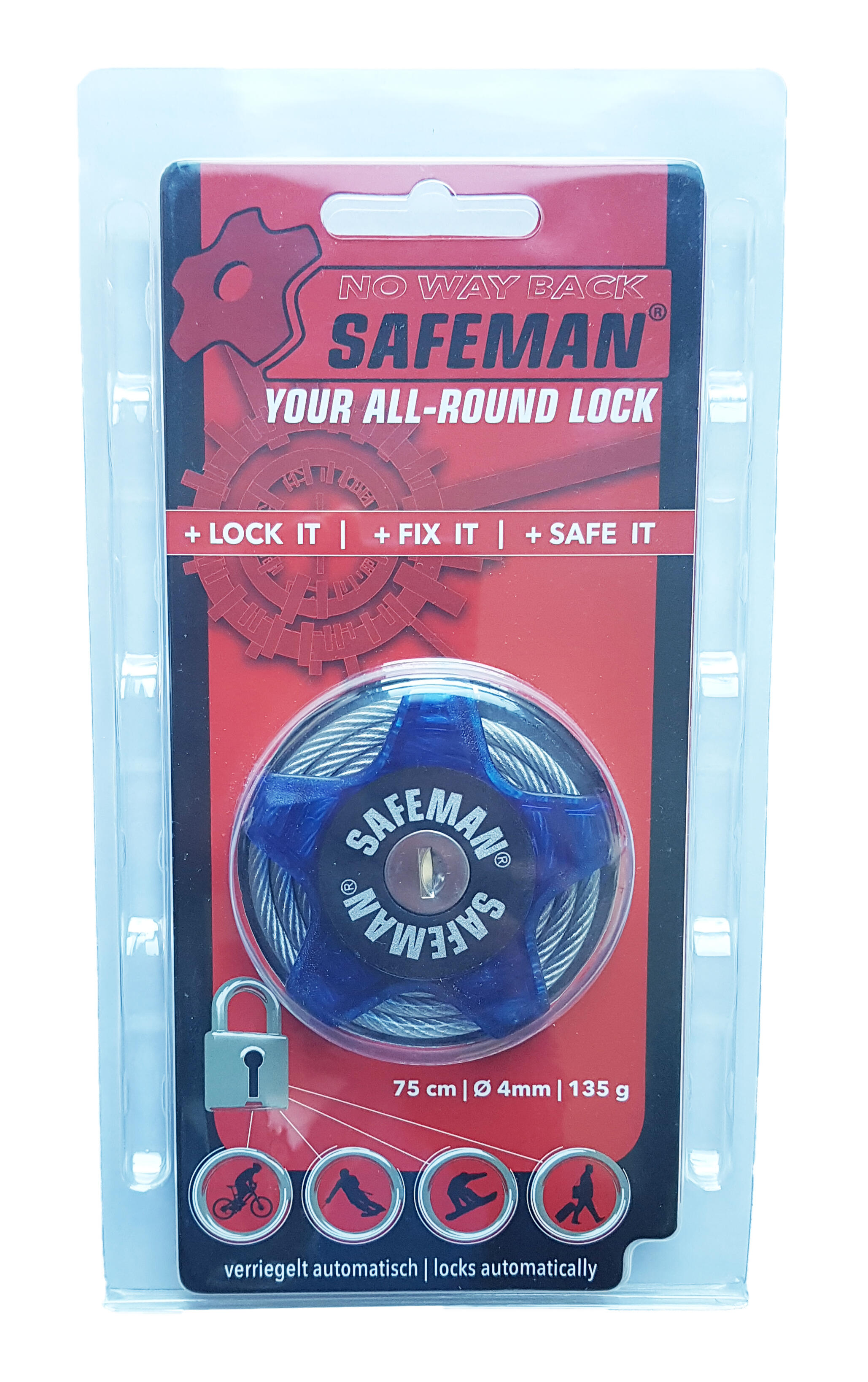 Safeman slot -Skislot - Klein, Sterk en Multifunctioneel - Blauw 3/7