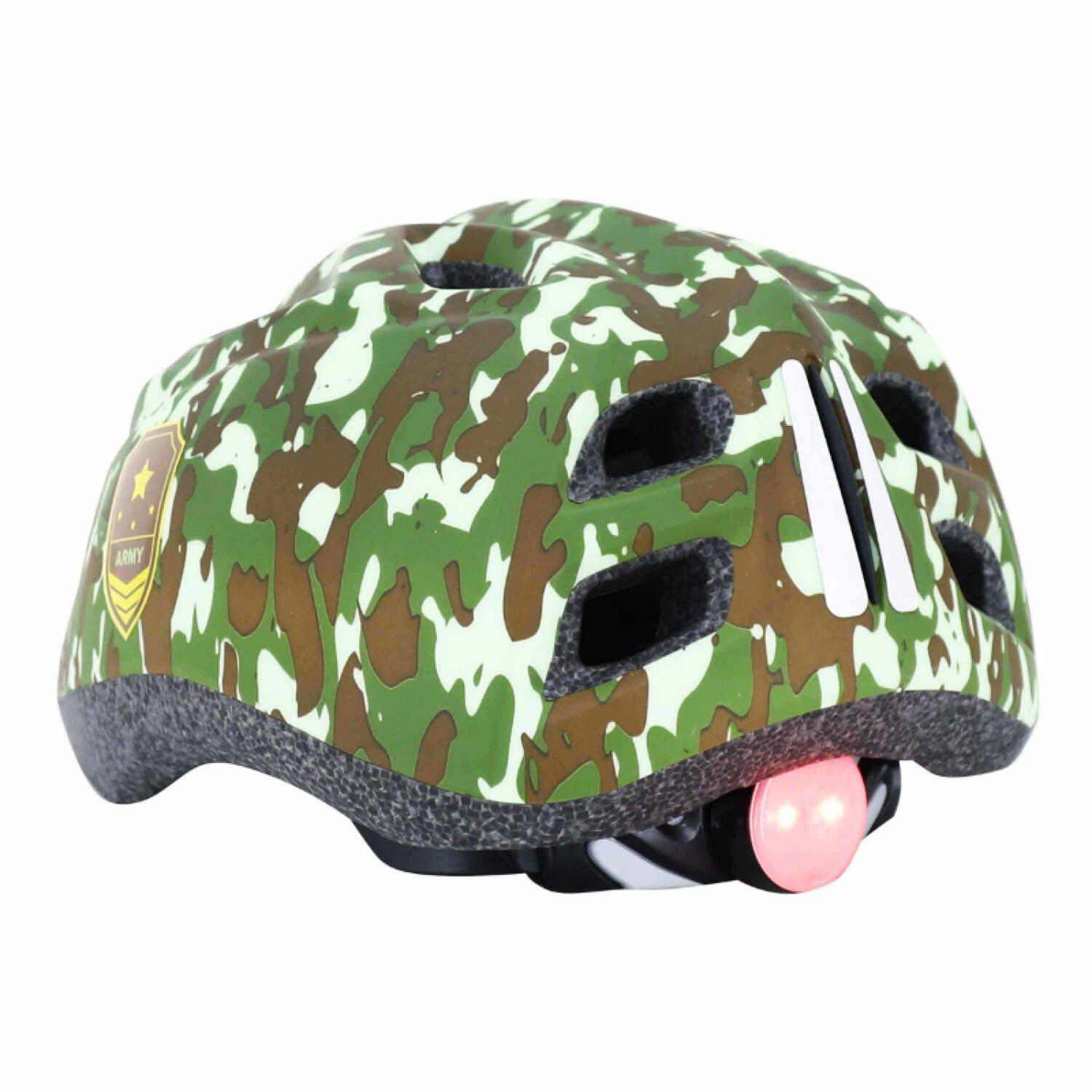 Casco de Bicicleta In-mold para Niños Army LED 5/5