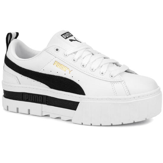 Damskie buty sportowe sneakersy na platformie białe PUMA MAYZE