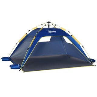 OUTSUNNY Outsunny Tenda da Spiaggia Pop Up con Finestre Traforate
