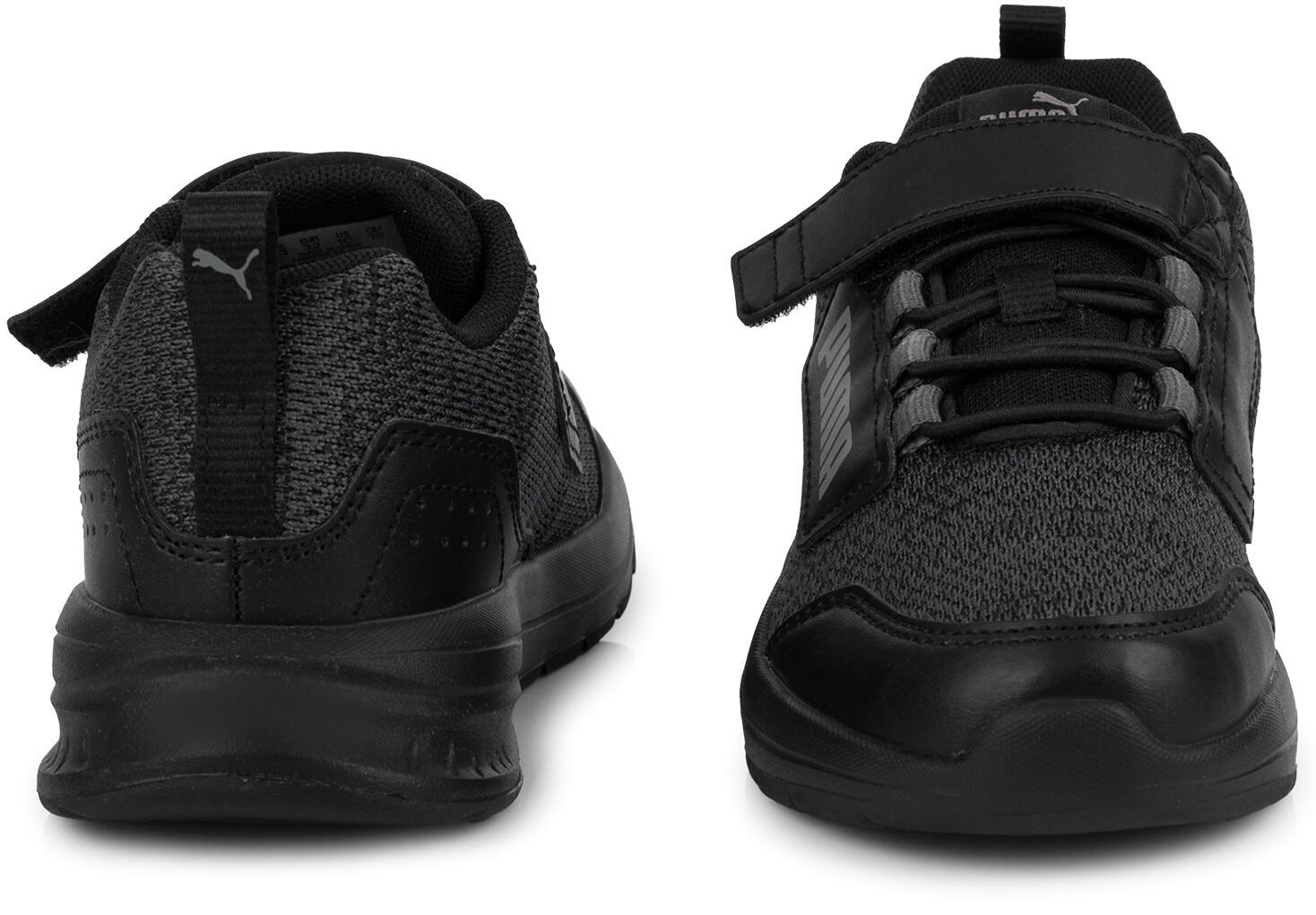 Buty dziecięce sportowe sneakersy na rzep czarne PUMA EVOLVE 5/7