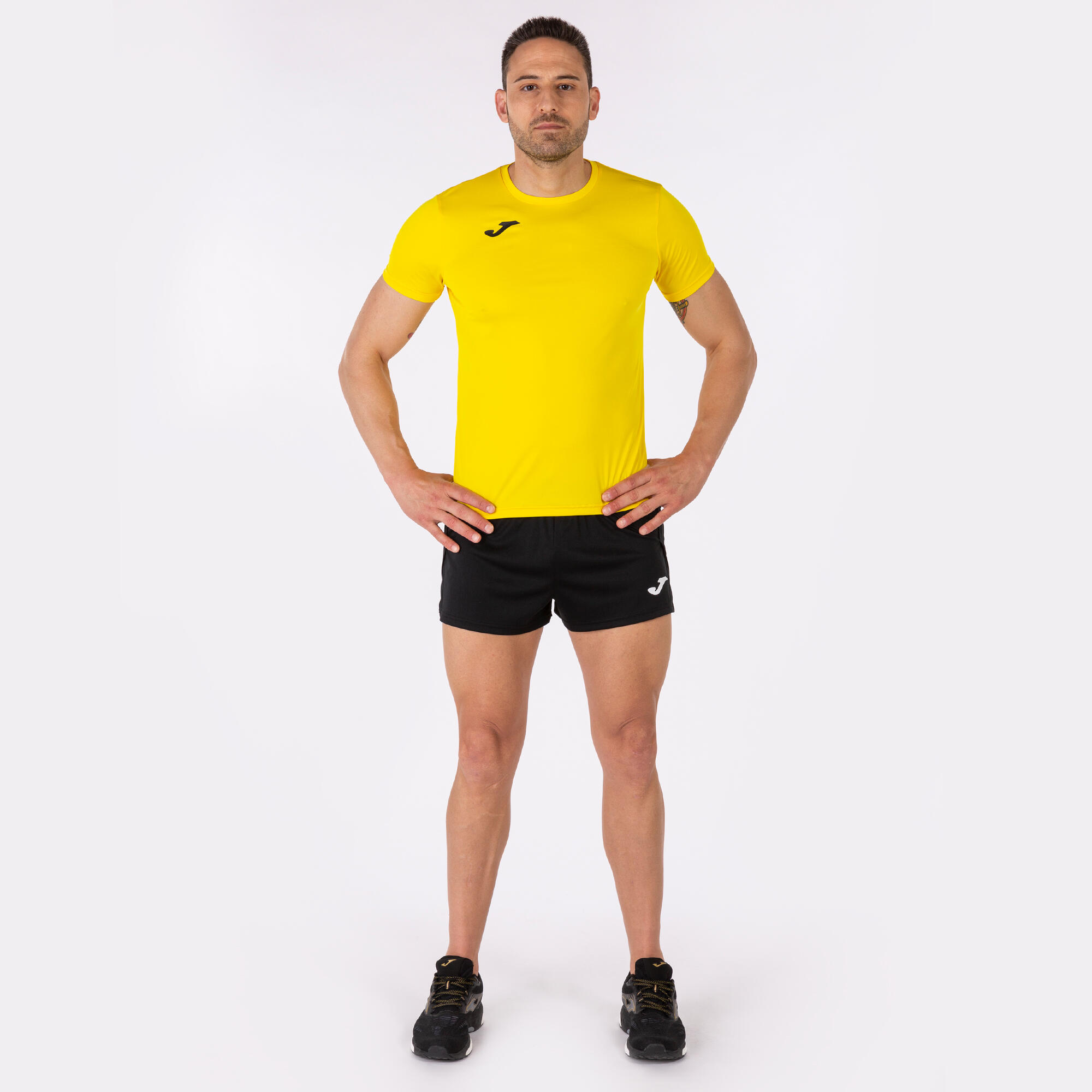 Maillot Manches Courtes Running Homme Joma Record II Jaune 4/5