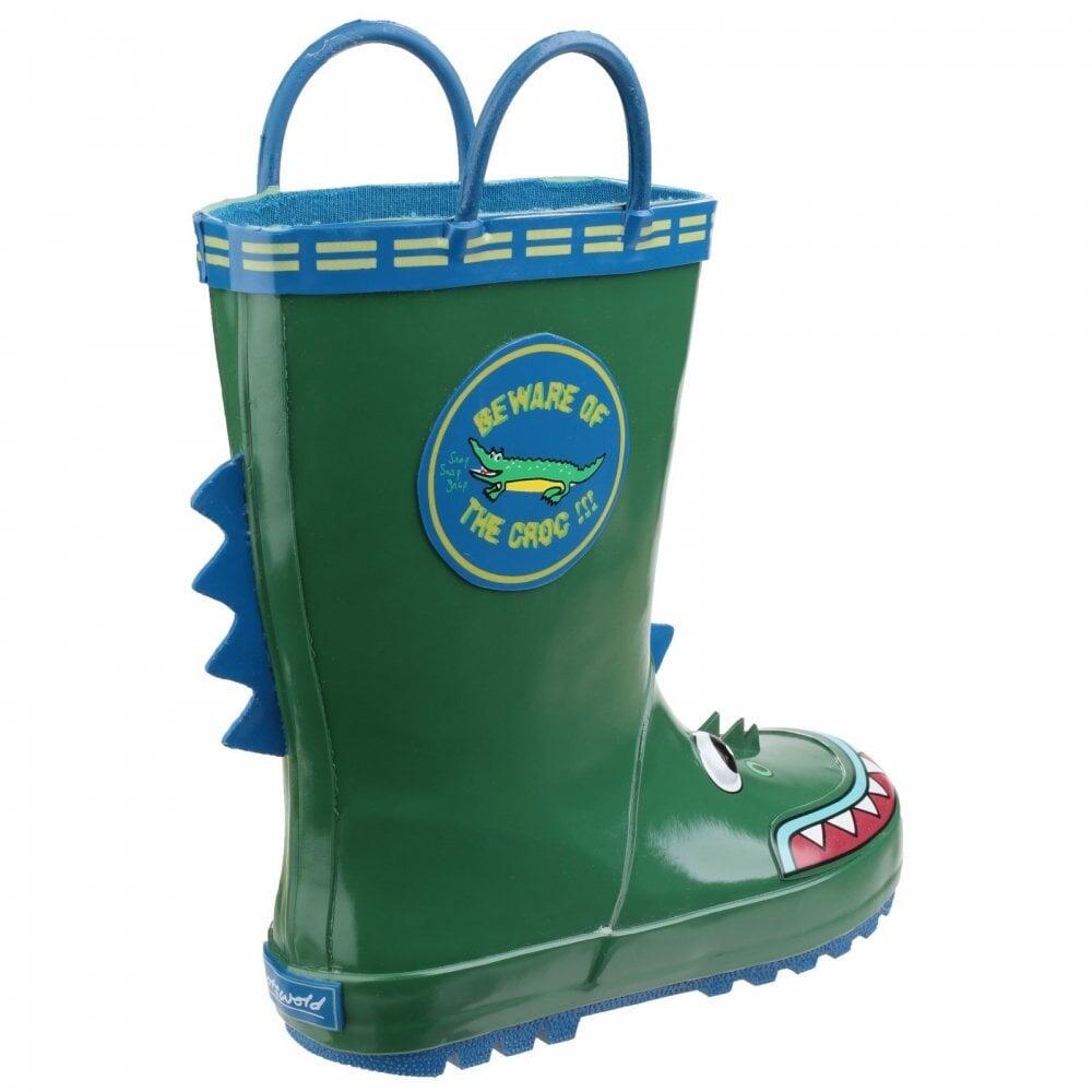 Cotswold Puddle | Crocodile | Kids Fun Wellies COL: Crocodile, SIZE: U 4/7