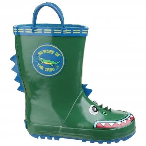 Cotswold Puddle | Crocodile | Kids Fun Wellies COL: Crocodile, SIZE: U 7/7
