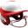 Capacete de batedor de softbol RIP-IT Vision Pro XL Scarlet