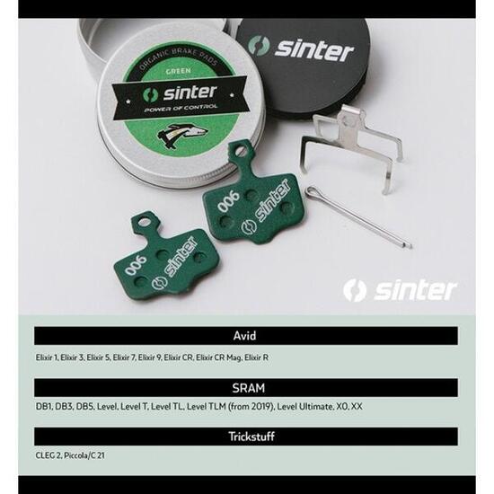 Scheibenbremsblöcke rennen grün