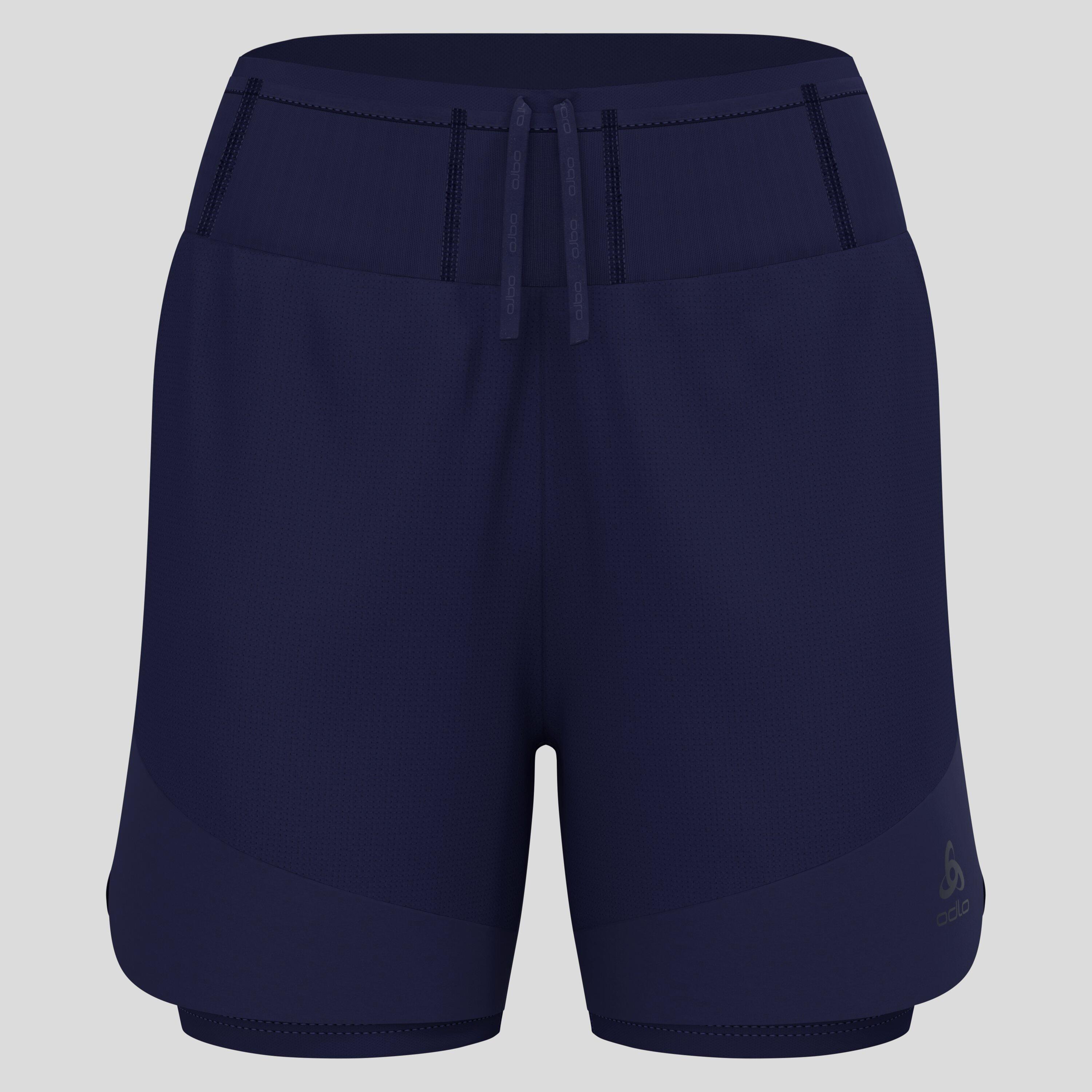 Odlo - Short De Trail Running 2 en 1 5 inch x-alp Odlo - Short - Bleu - 48 Xl - Decathlon