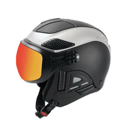 CASQUE VISIERE LOUNA II VENTURY Touchy BLACK SILVER.