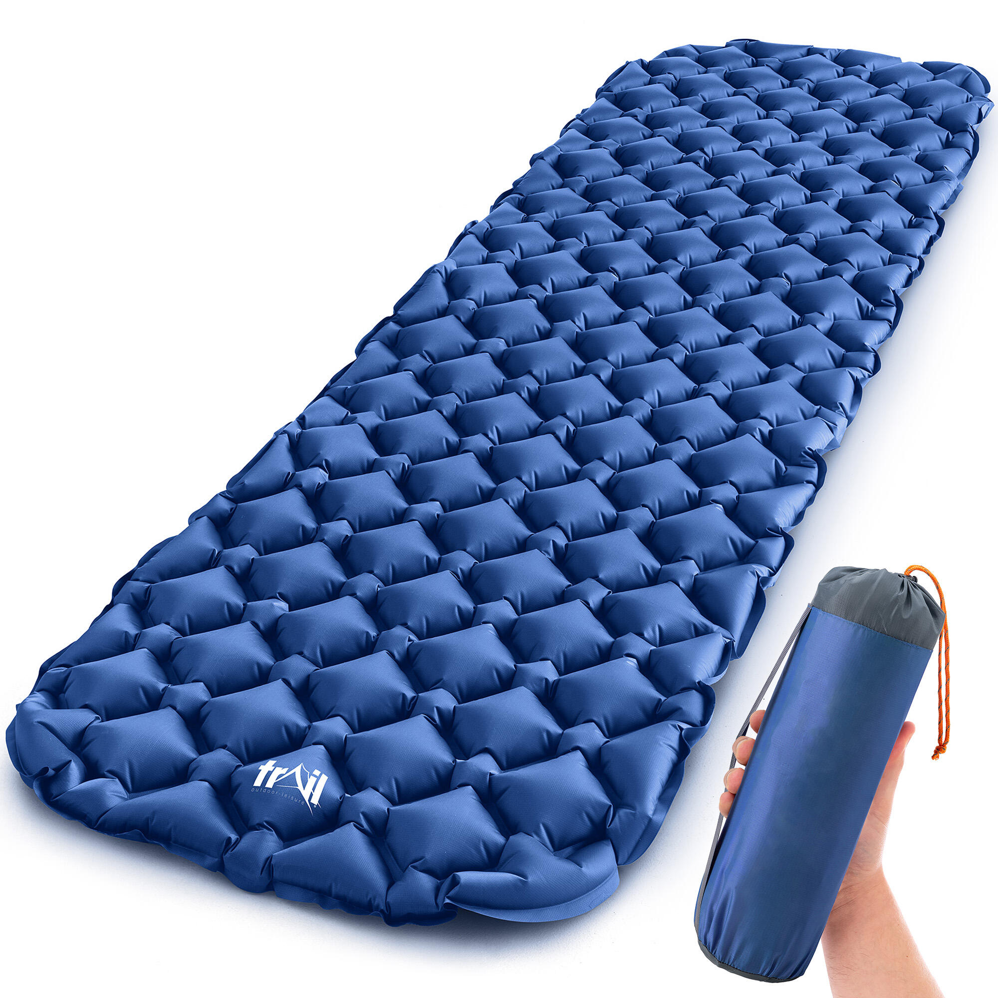 TRAIL OUTDOOR LEISURE Lightweight Sleeping Mat Ultra Light Inflatable Camping Air Pad Waterproof 5.5cm