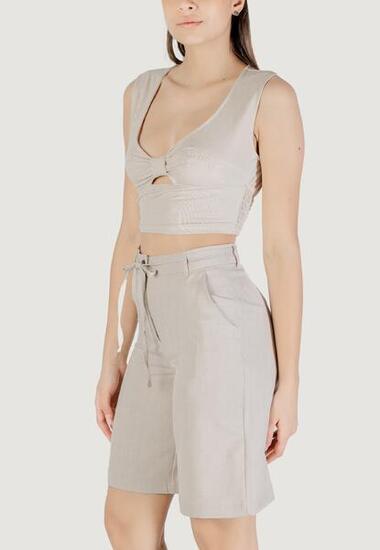 WOMEN'S Bandeau Onljany S/L Twist Top Jrs beige