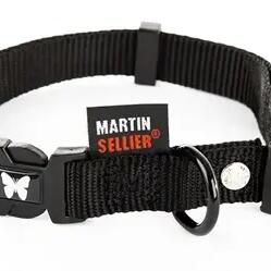 Adjustable Nylon Dog Collar - Black