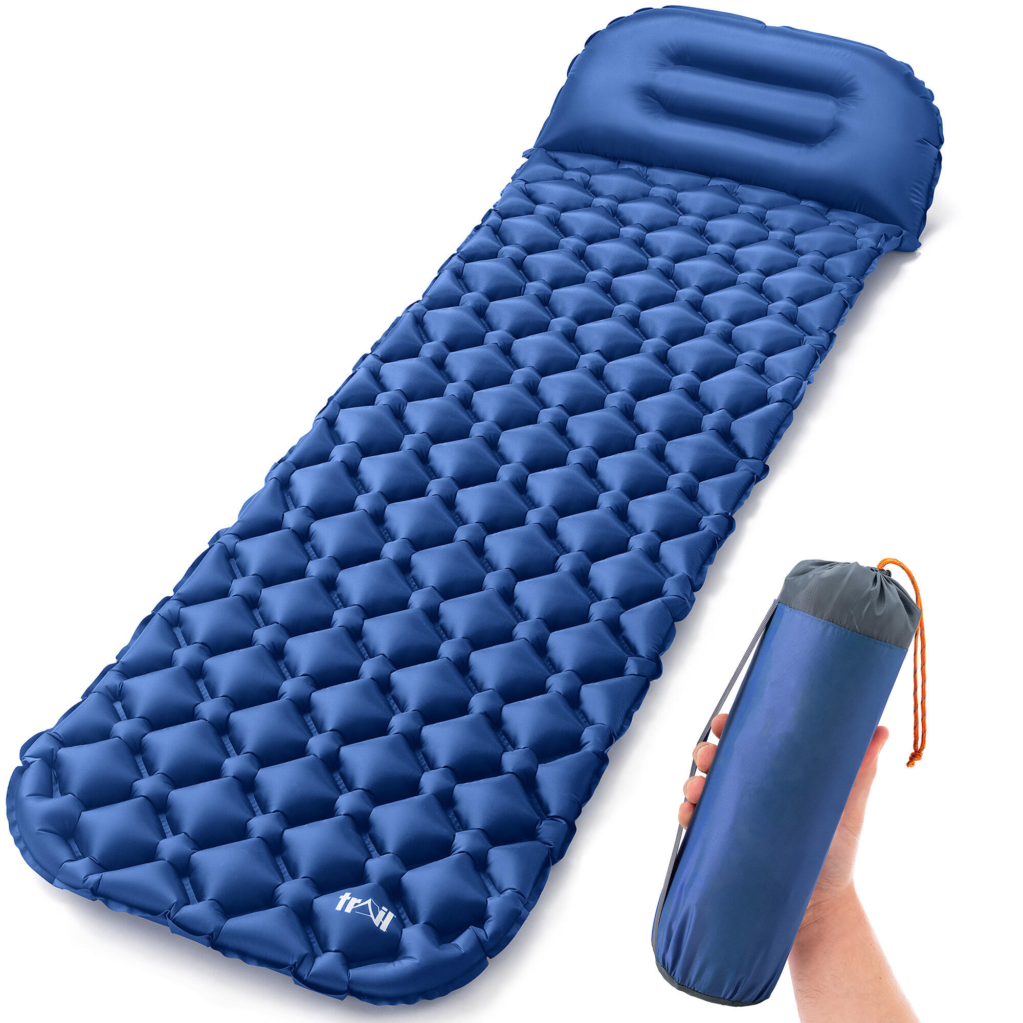 TRAIL OUTDOOR LEISURE Lightweight Sleeping Mat With Pillow Ultra Light Inflatable Camping Mattress