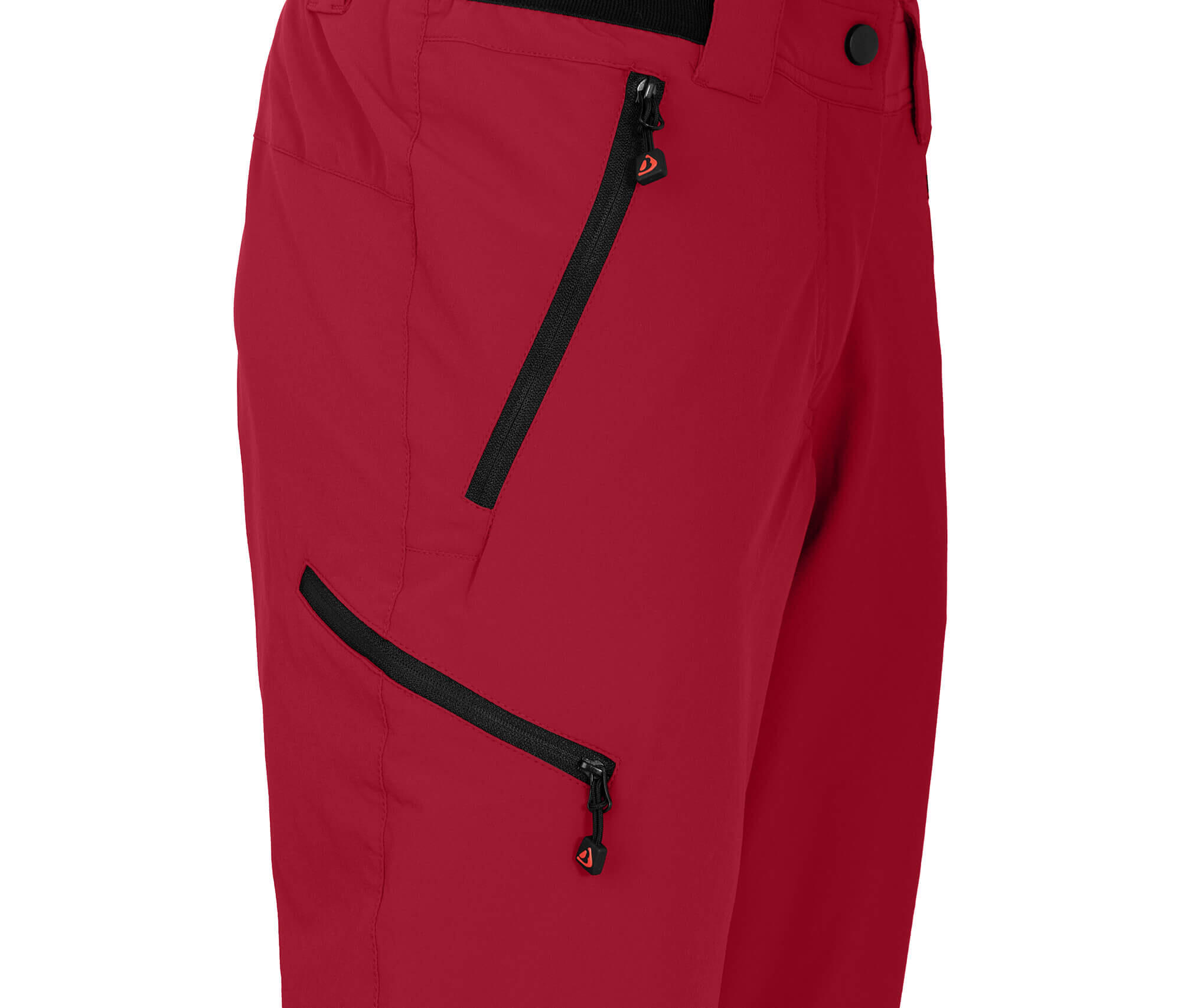 Damen 3/4 Wanderhose leicht, strapazierfähig Rot 3/5