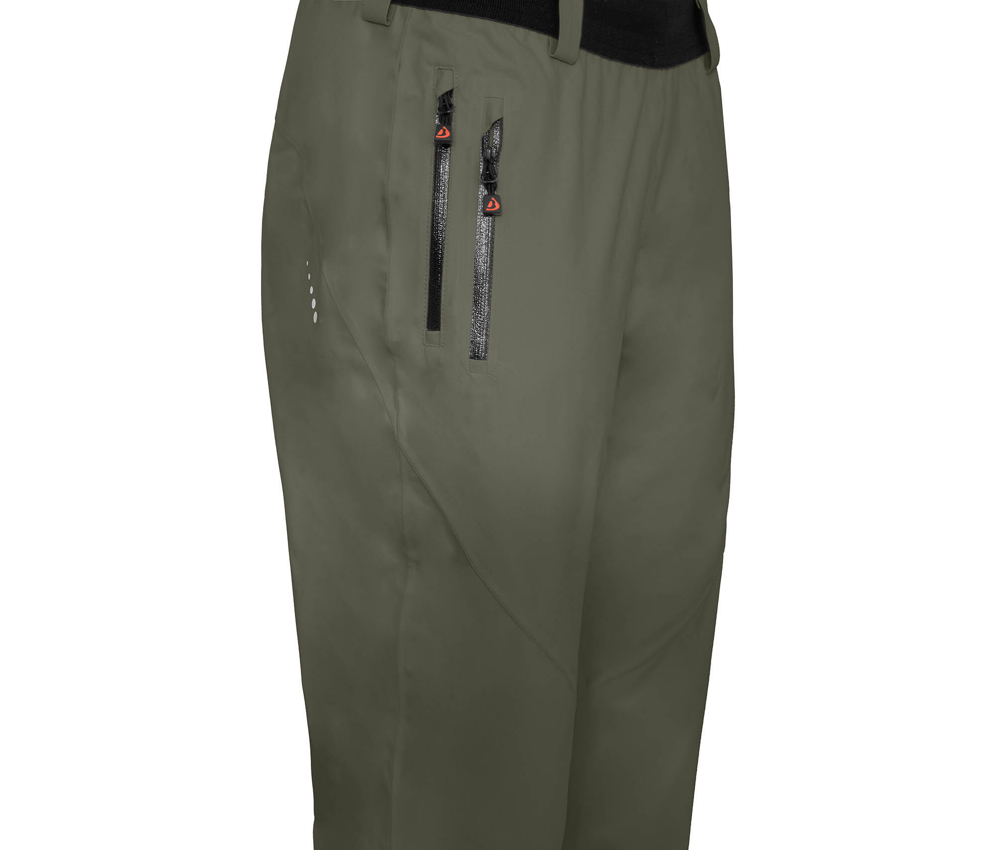 (Über-) Regenhose recycelt, leicht wattiert, 20000 mm Wassersäule Grün 3/4