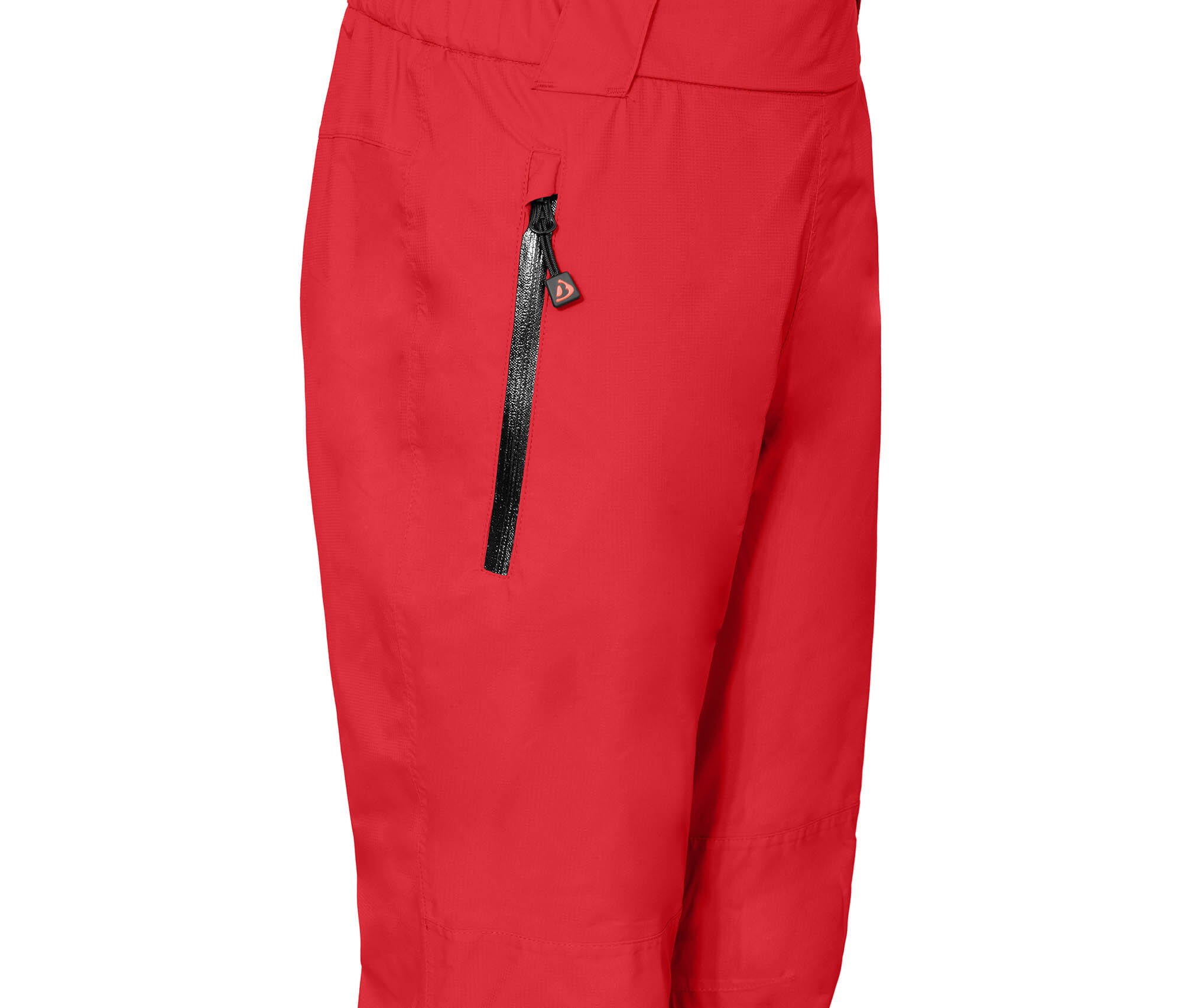 (Über-) Regenhose elastischer Bund, 12000 mm Wassersäule, Netzfutter rot 3/4