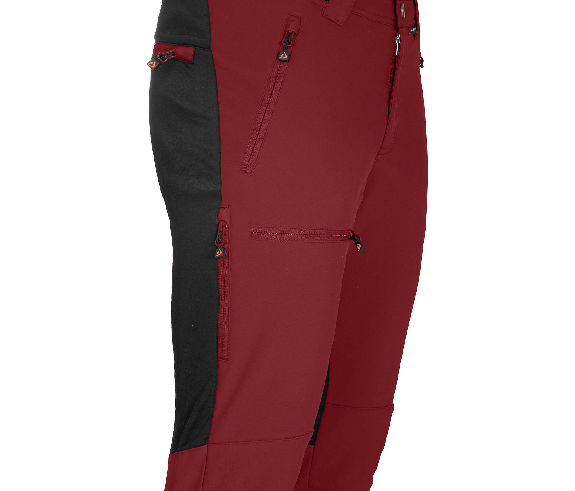 Winter Softshellhose mit warmem Innenfleece & elastischem Gesäßeinsatz Rot 3/4