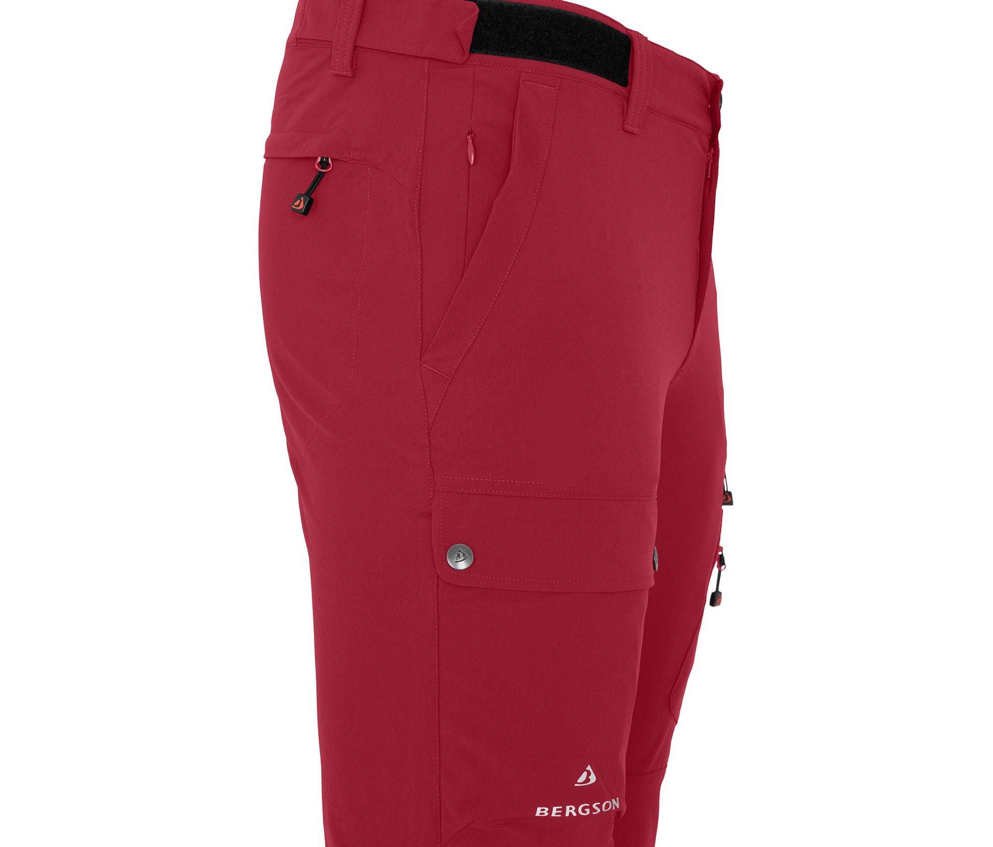 Herren Wanderhose vielseitig, viele Taschen Rot 3/6