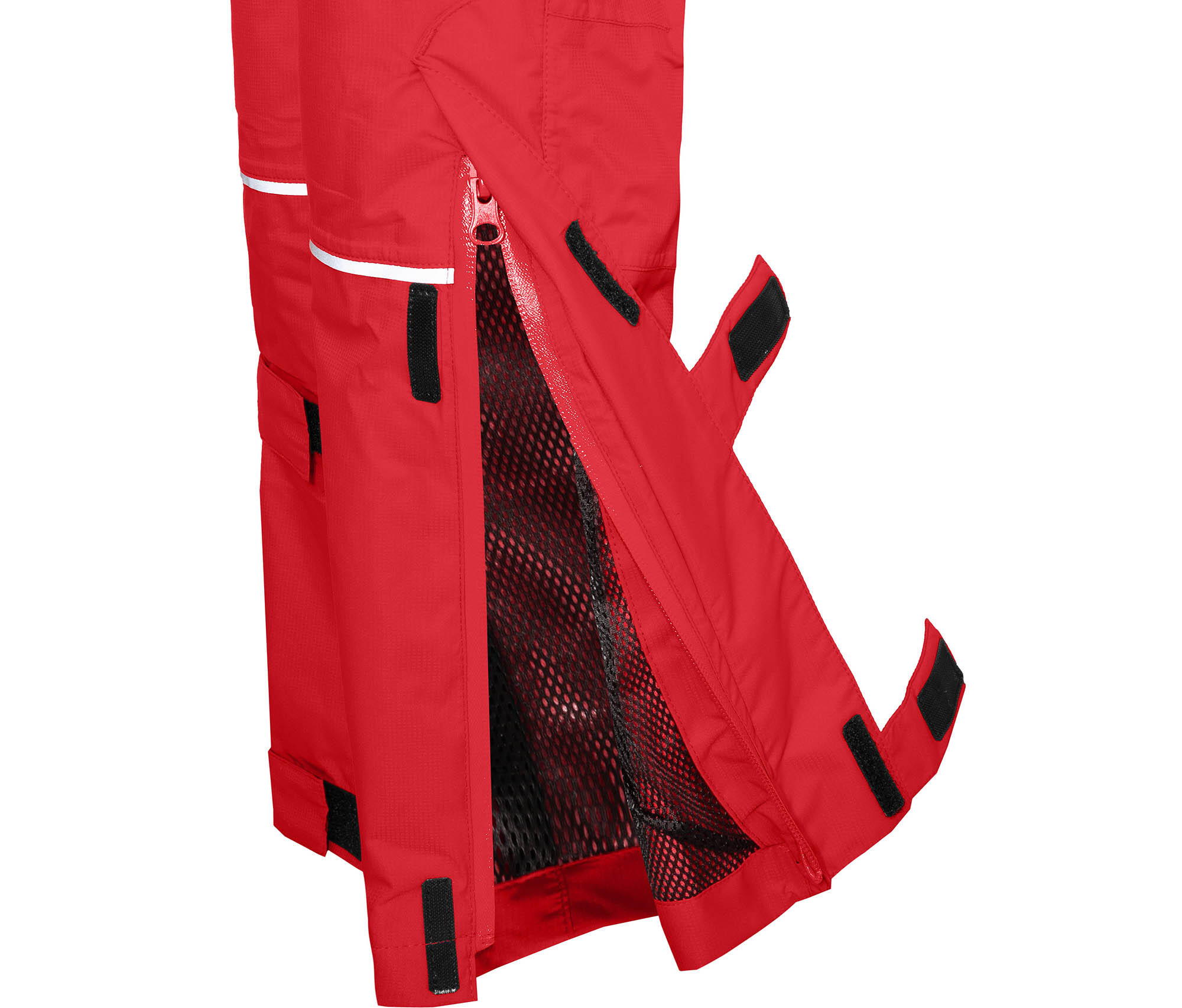 (Über-) Regenhose elastischer Bund, 12000 mm Wassersäule, Netzfutter rot 4/4