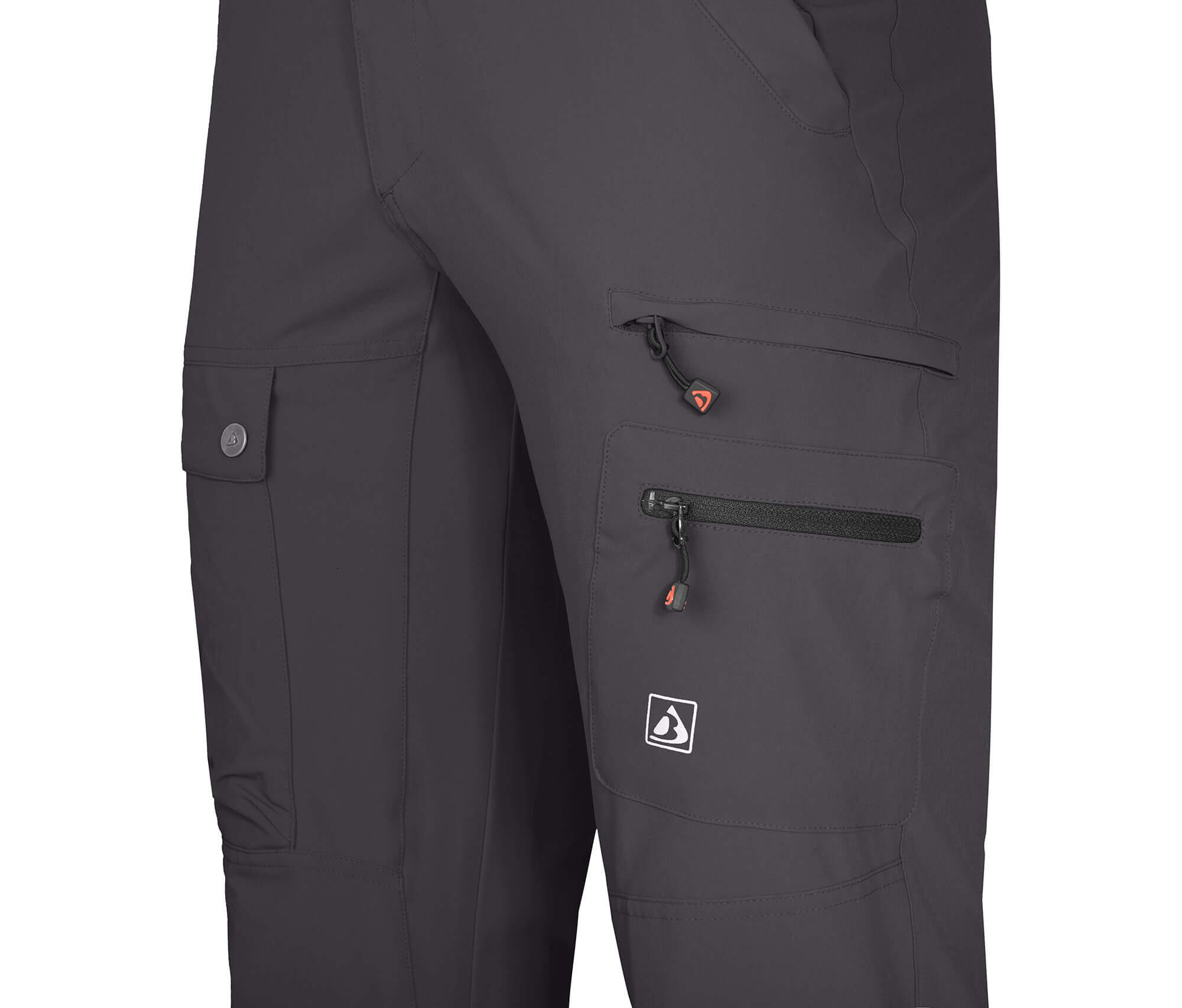 Herren Wanderhose recycelt, elastisch, 7 Taschen Grau 5/6