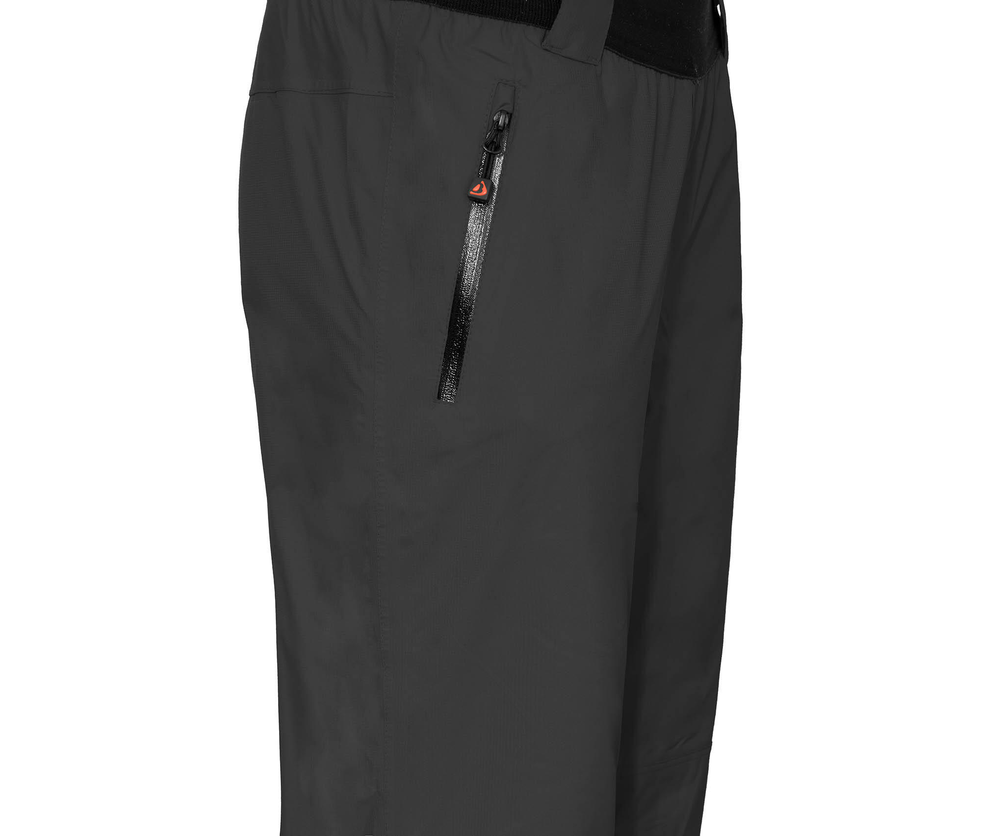 (Über-) Regenhose leicht wattiert, 12000 mm Wassersäule Schwarz 3/4