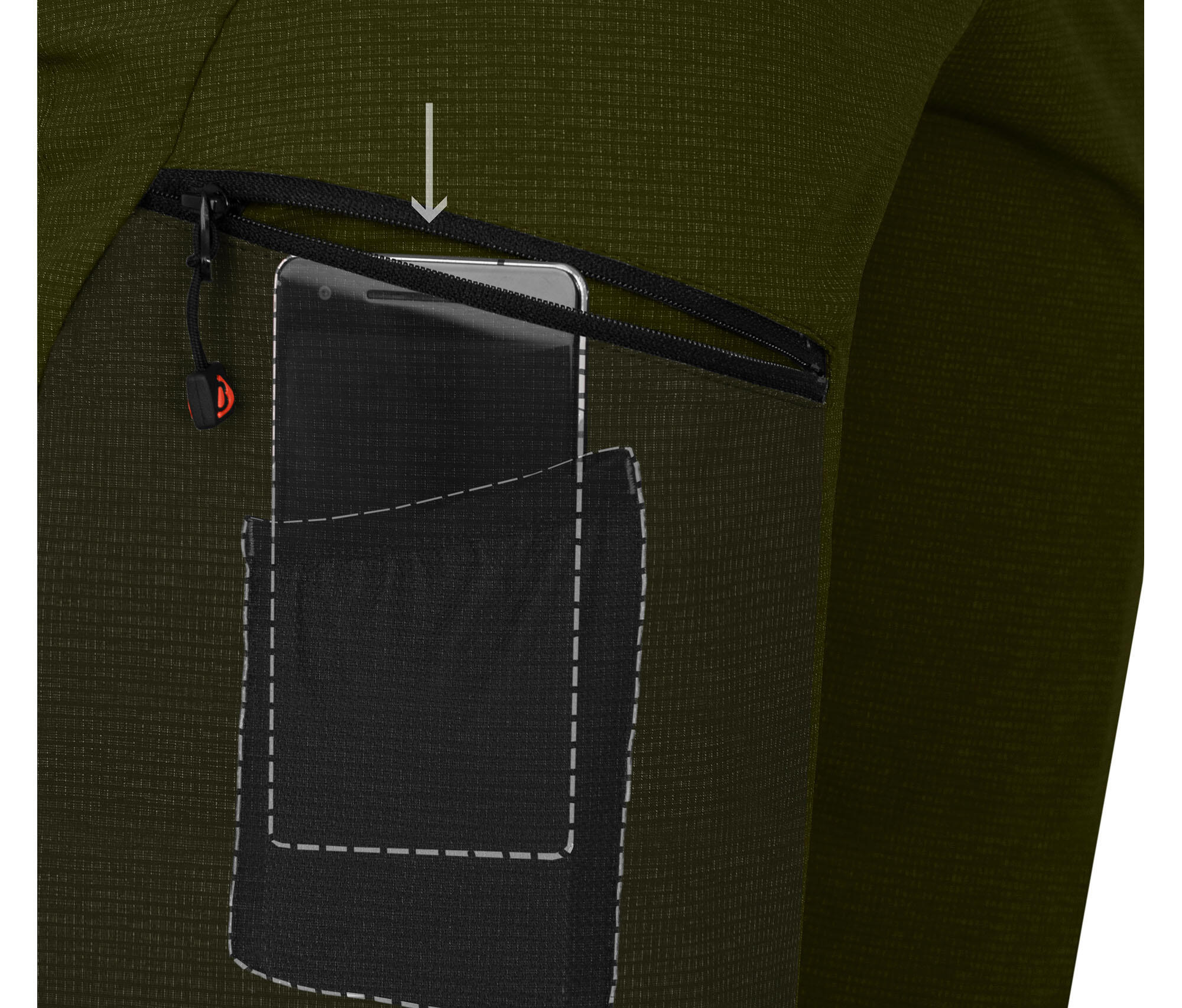 Damen Wanderhose robust, elastisch gün 5/6