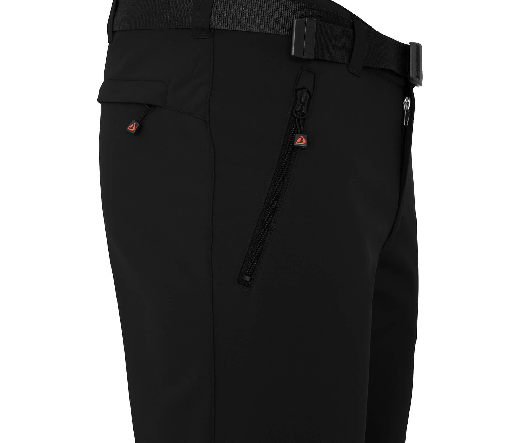 Winter Softshellhose winddicht, mit warmem Innenfleece Schwarz 3/5