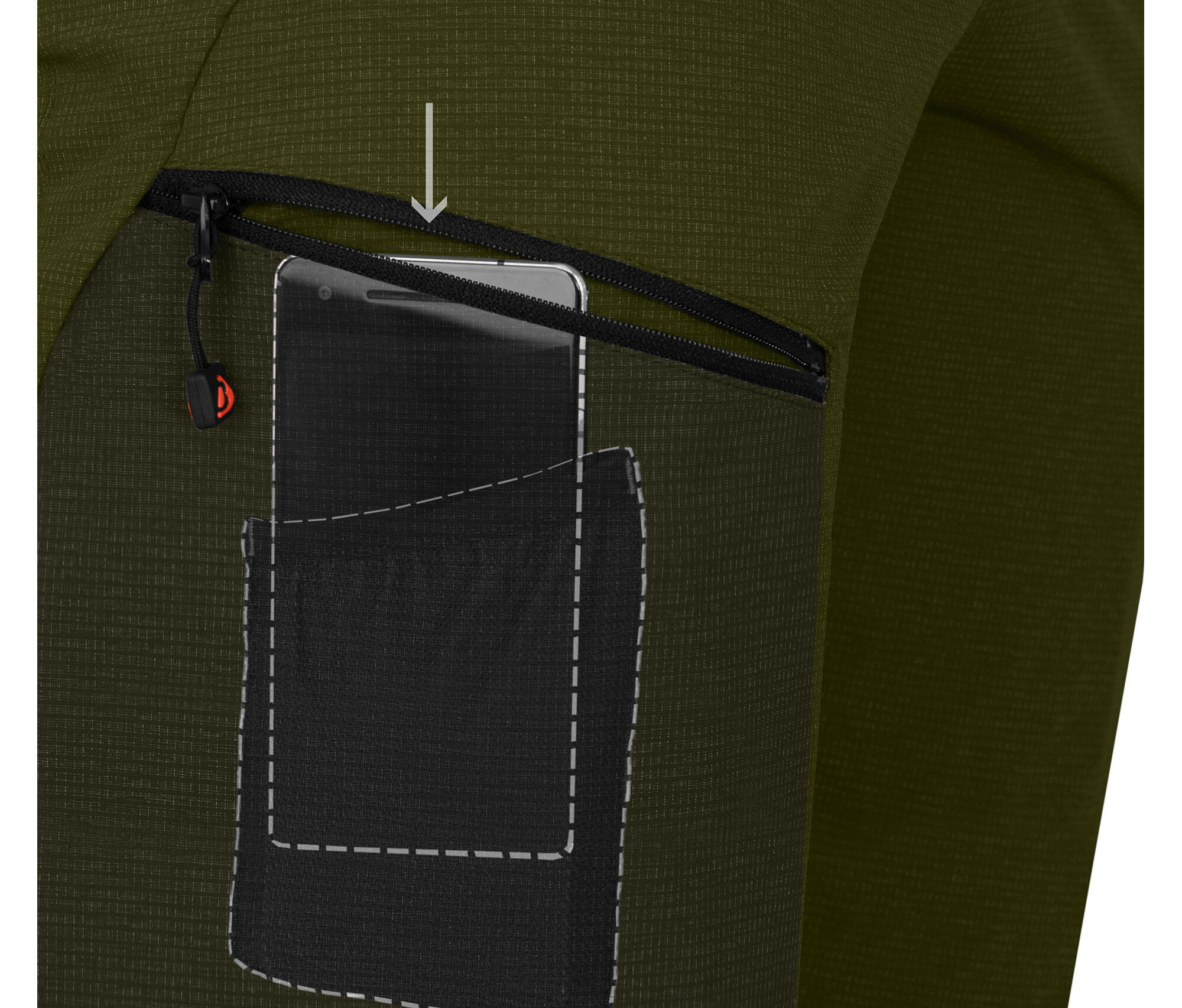 Herren Wanderhose robust, elastisch gün 6/7