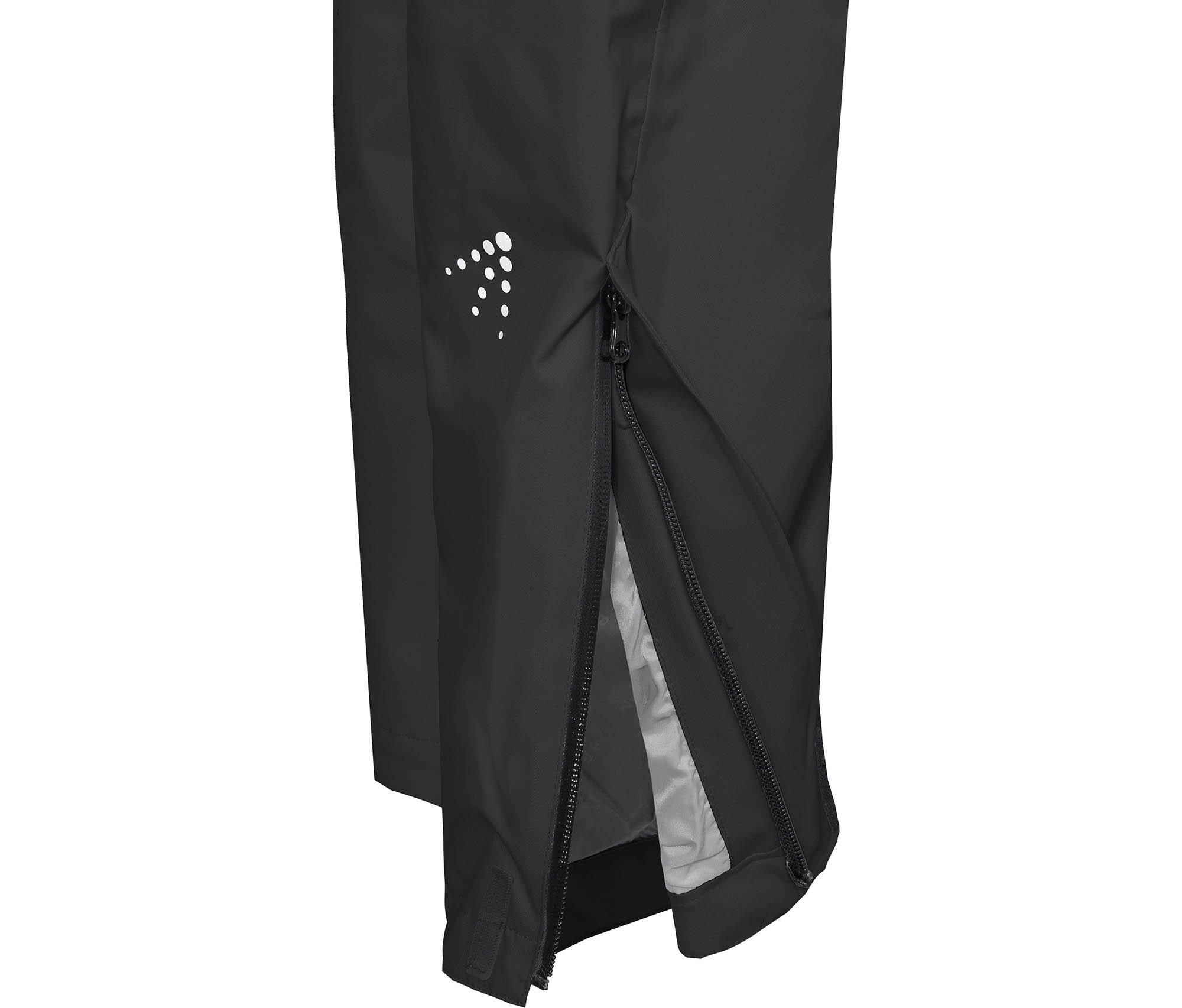 (Über-) Regenhose recycelt, leicht wattiert, 20000 mm Wassersäule Schwarz 4/4