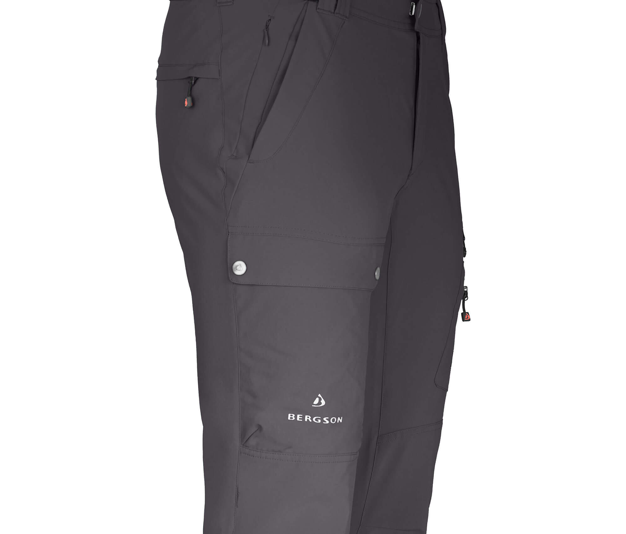 Herren Wanderhose recycelt, elastisch, 7 Taschen Grau 3/6