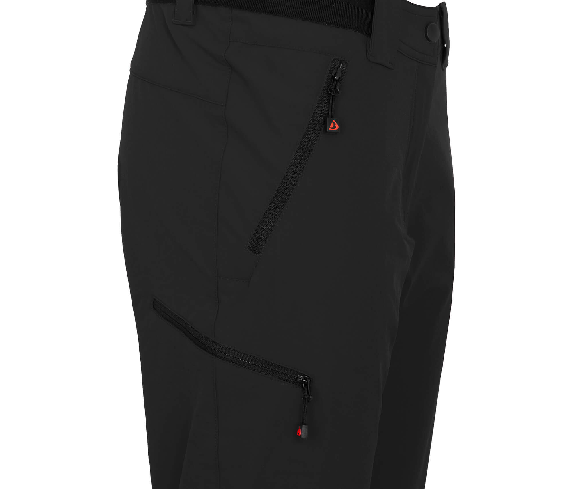 Damen Wanderhose leicht, strapazierfähig Schwarz 4/5