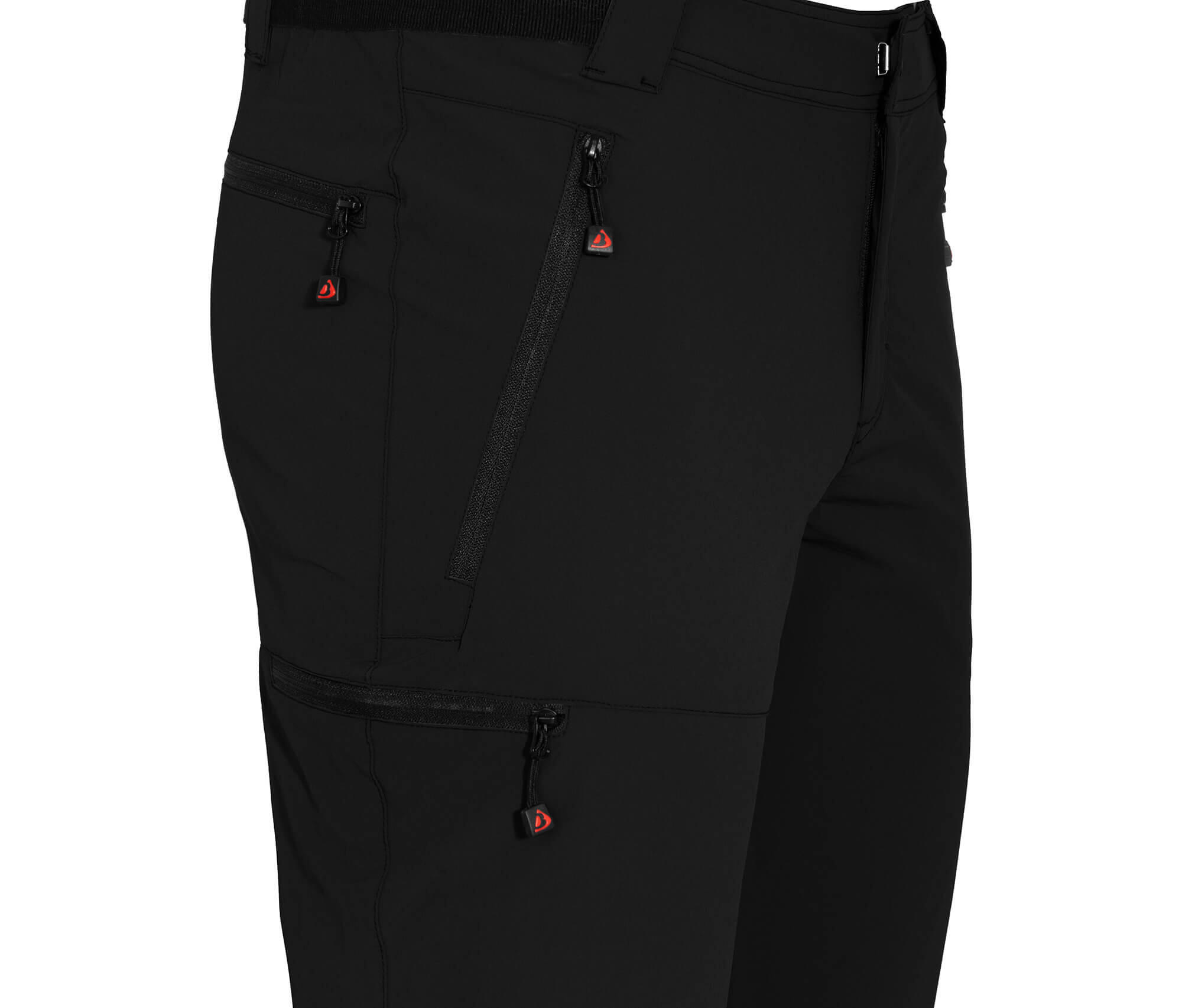 Herren Wanderhose leicht, strapazierfähig Schwarz 4/5
