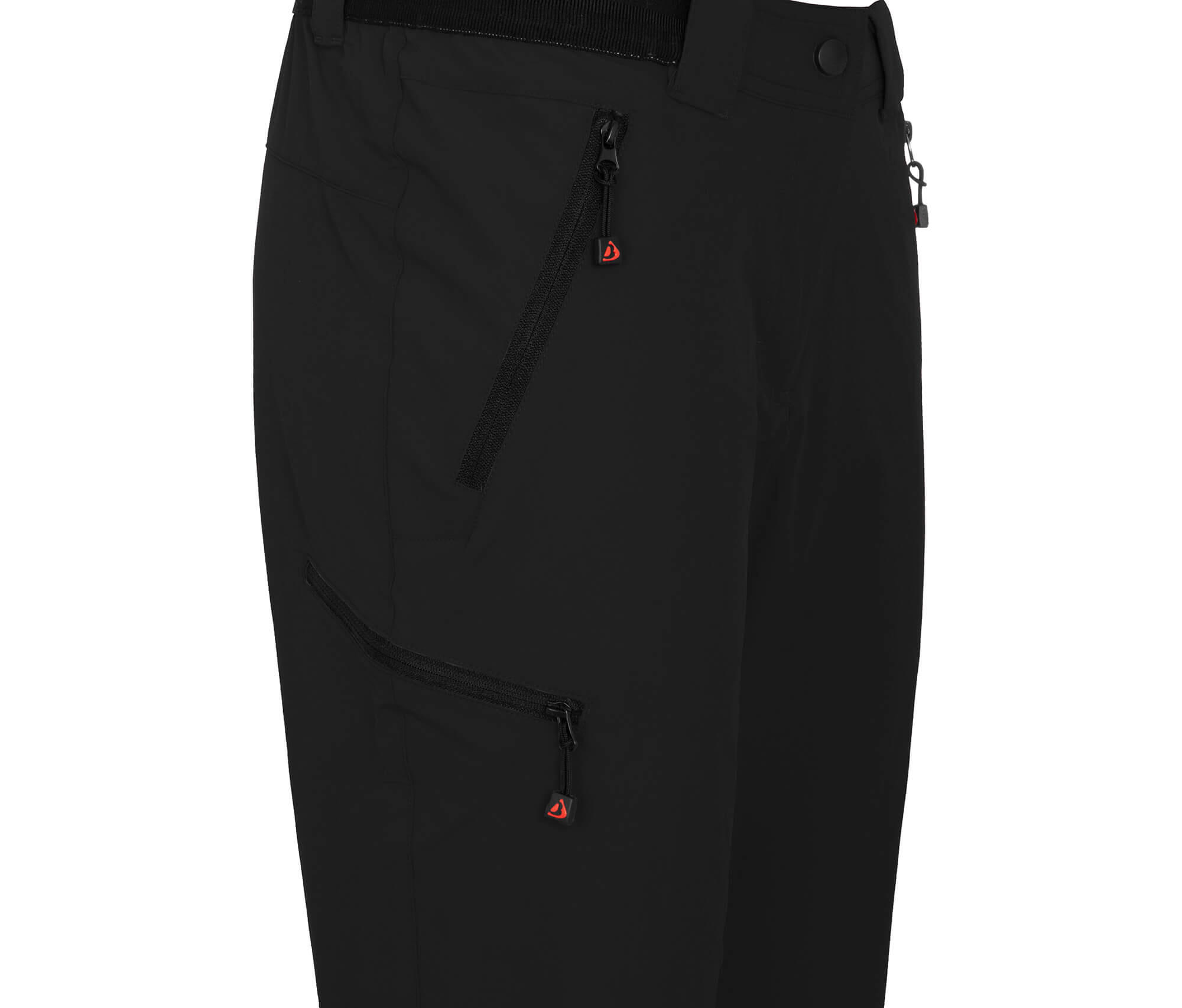 Damen Wanderhose leicht, strapazierfähig Schwarz 4/5