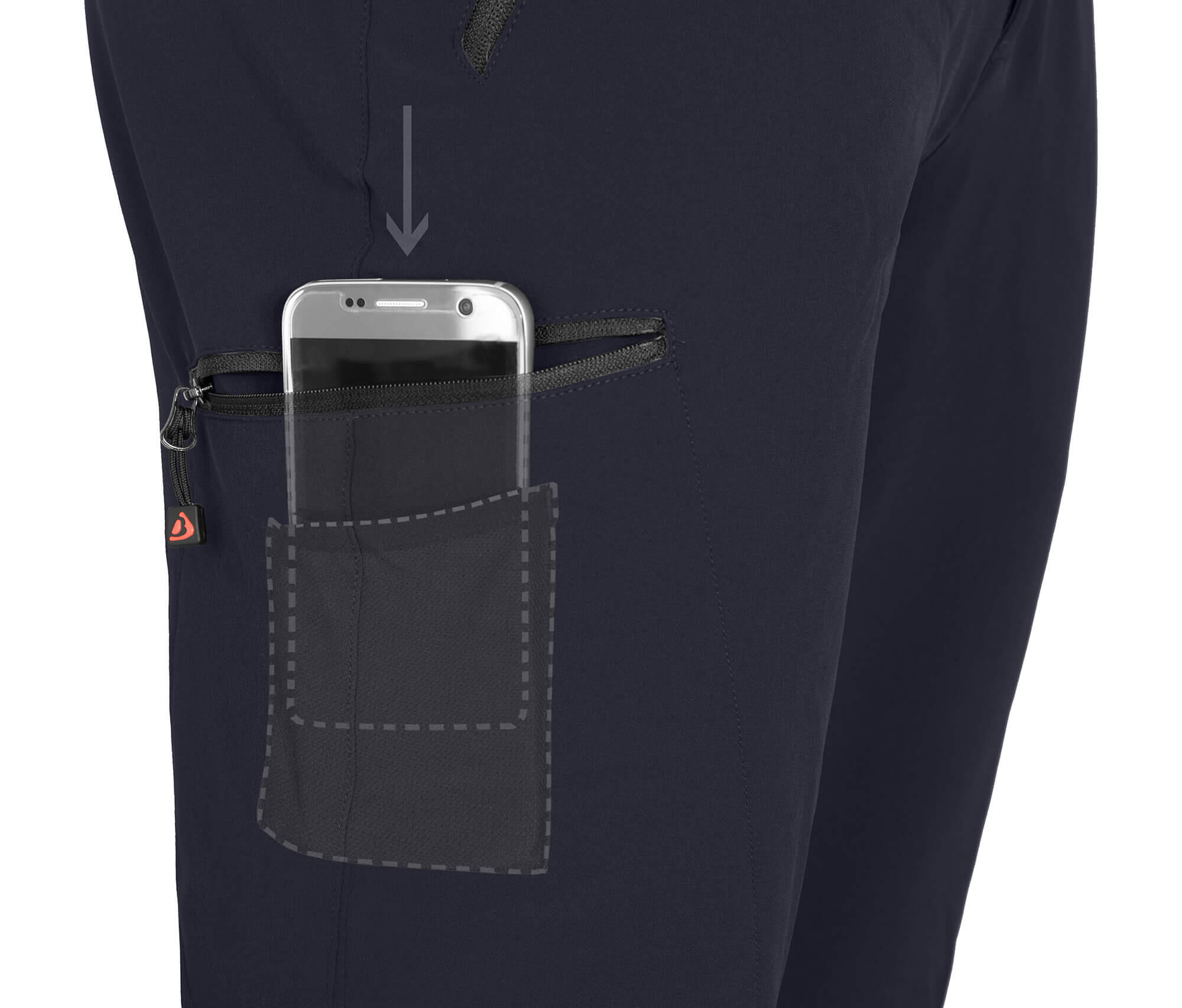 Herren Winter Wanderhose aus recyceltem Polyester Blau 4/5