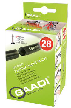 Camera d'aria Gaadi 28" (40/47-622/635) 40 mm valvola Dunlop, due estremità. 4/4